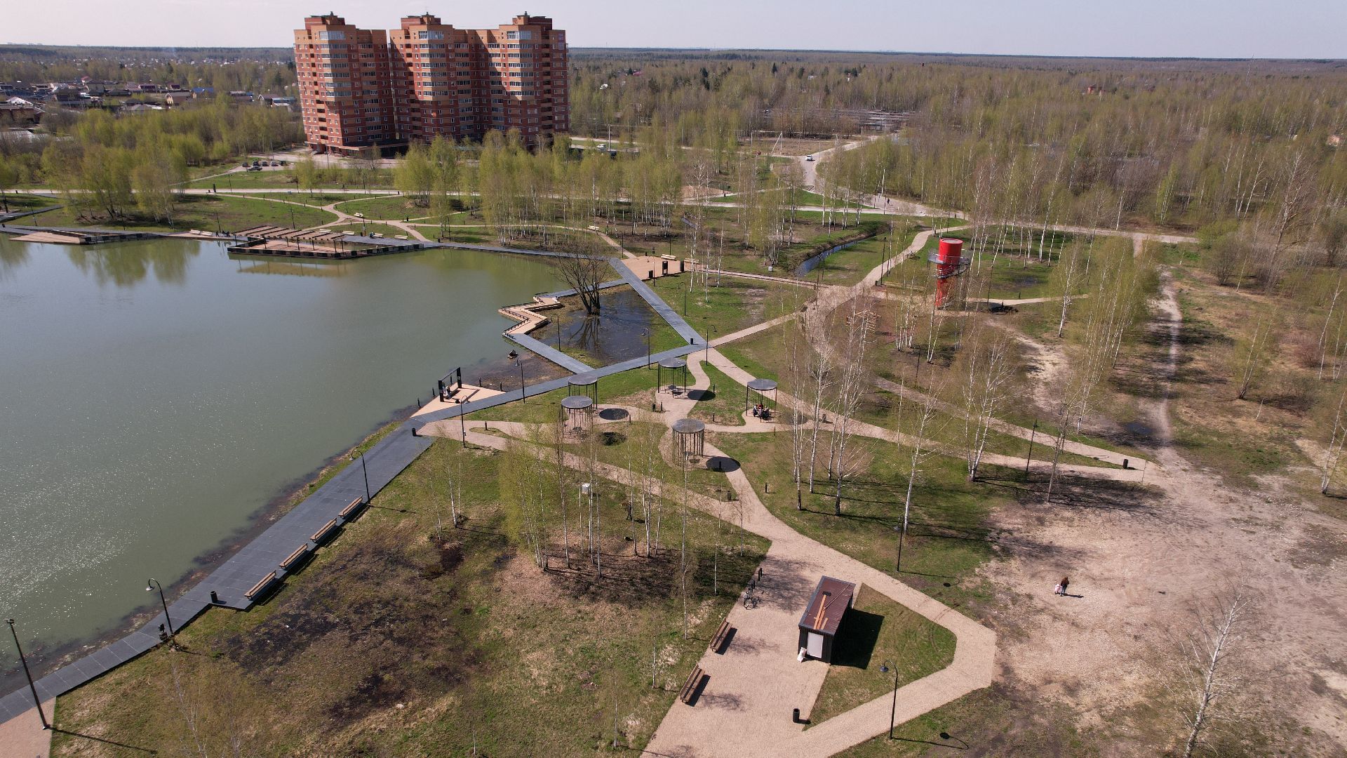 видео с коптера, электрогорск, благоустройство,