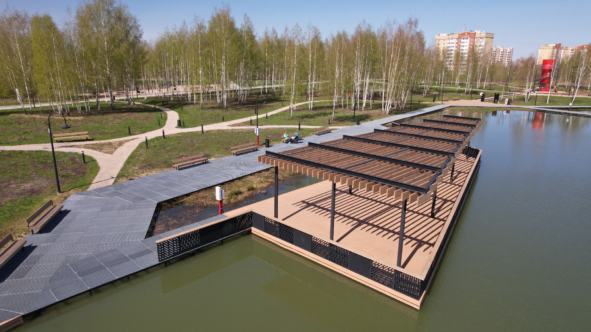 видео с коптера, электрогорск, благоустройство,