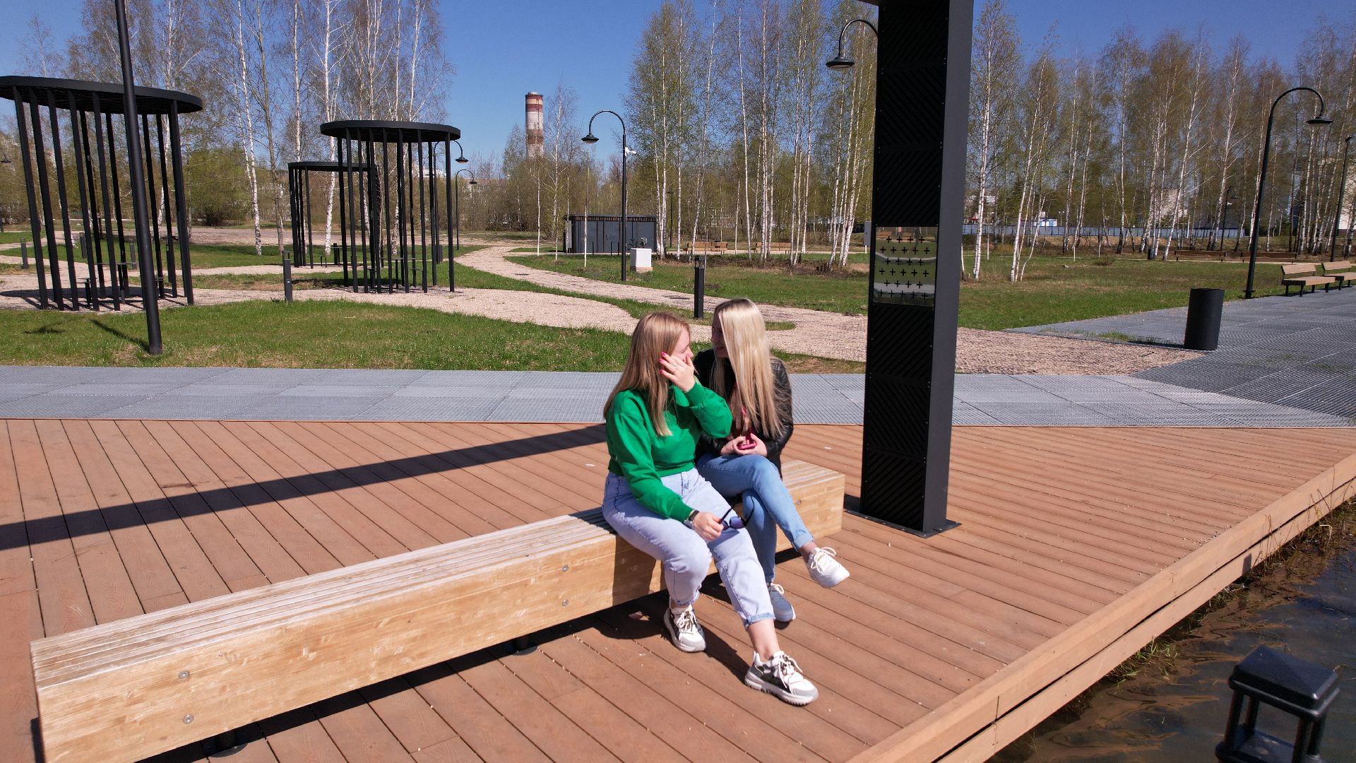 видео с коптера, электрогорск, благоустройство,