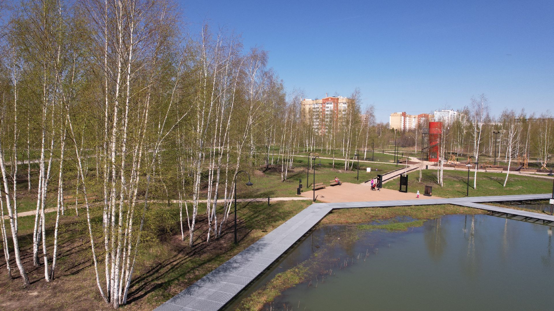 видео с коптера, электрогорск, благоустройство,