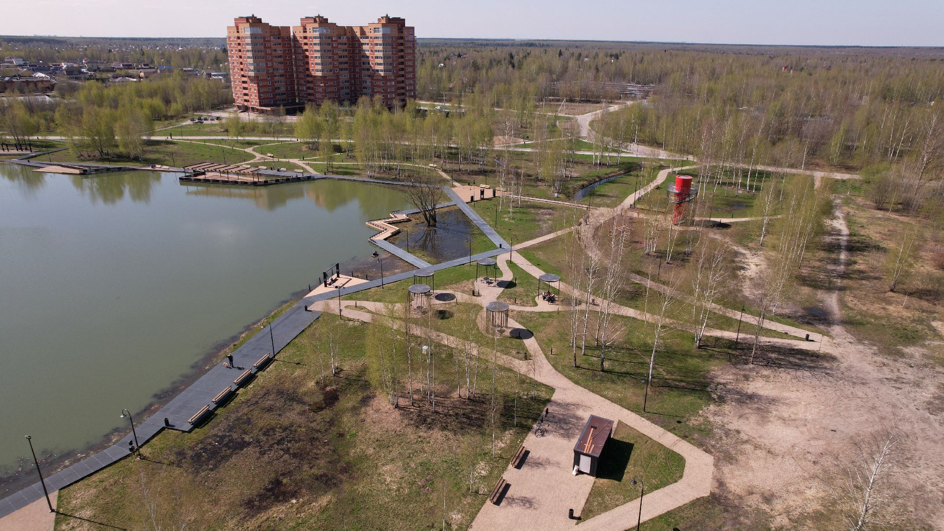 видео с коптера, электрогорск, благоустройство,