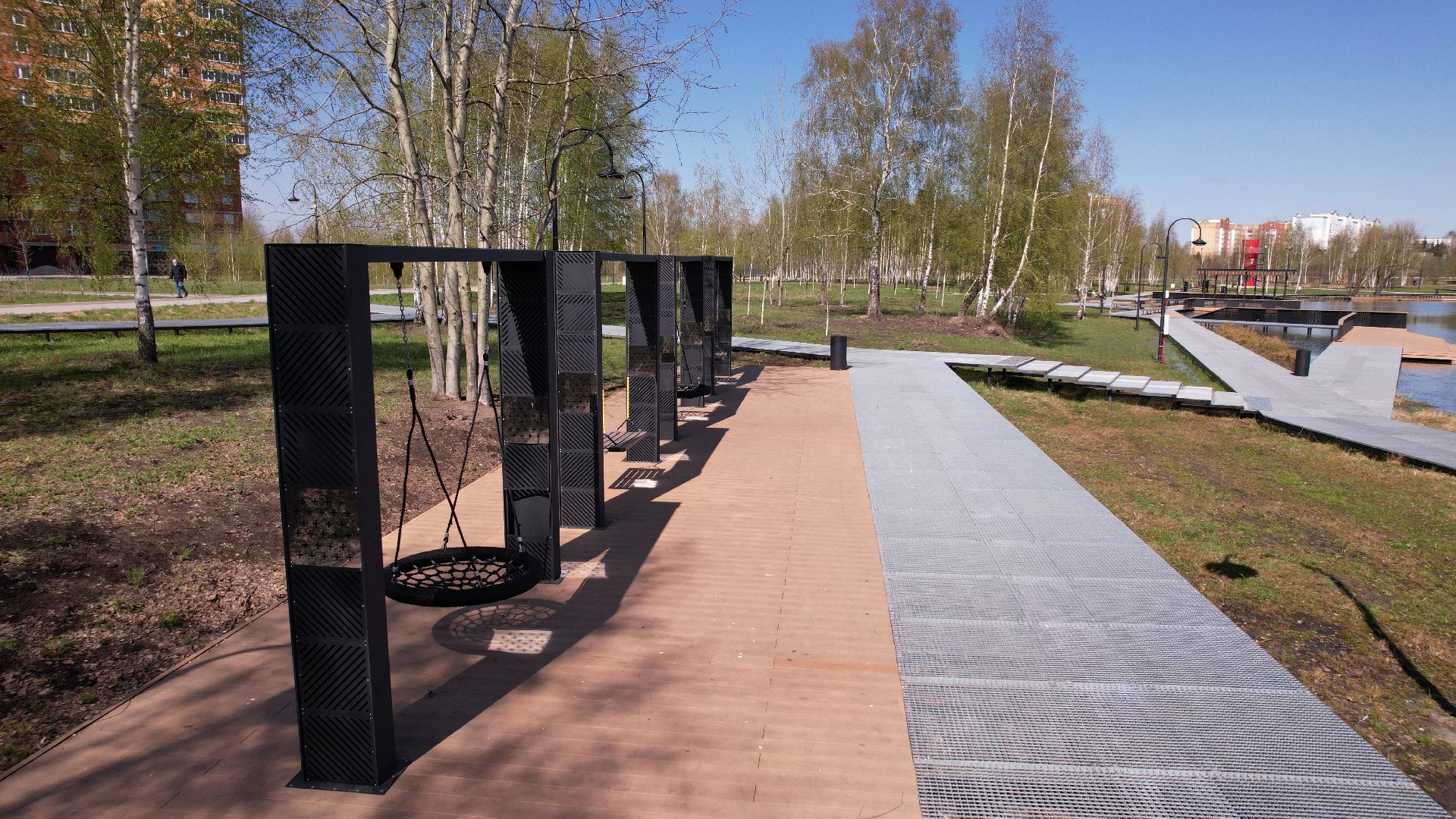 видео с коптера, электрогорск, благоустройство,