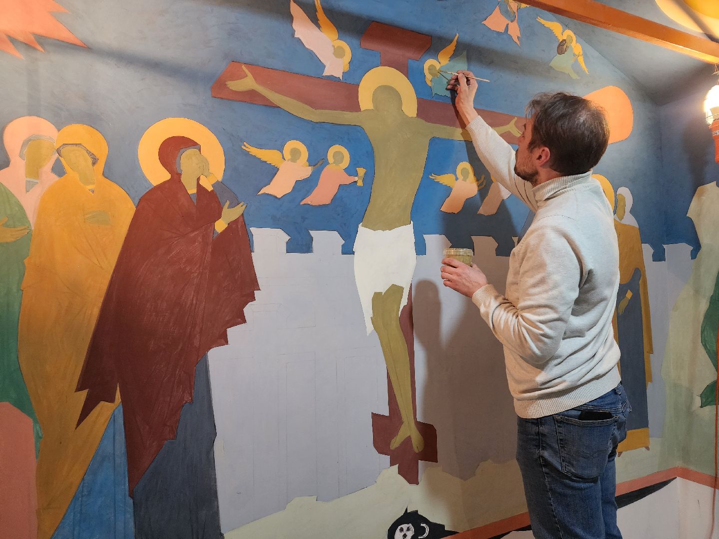 церковь, роспись храма, пасха,