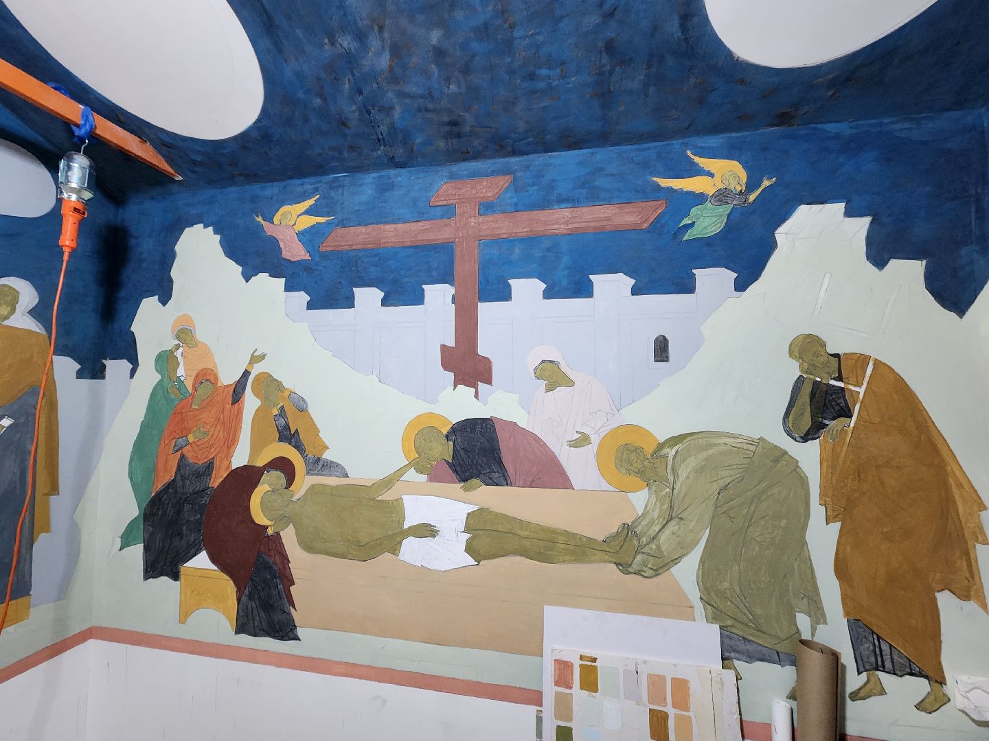 церковь, роспись храма, пасха,