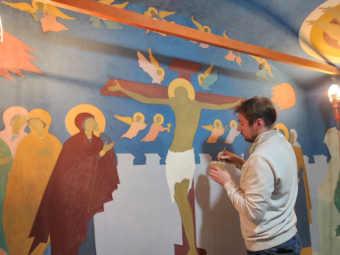 церковь, роспись храма, пасха,