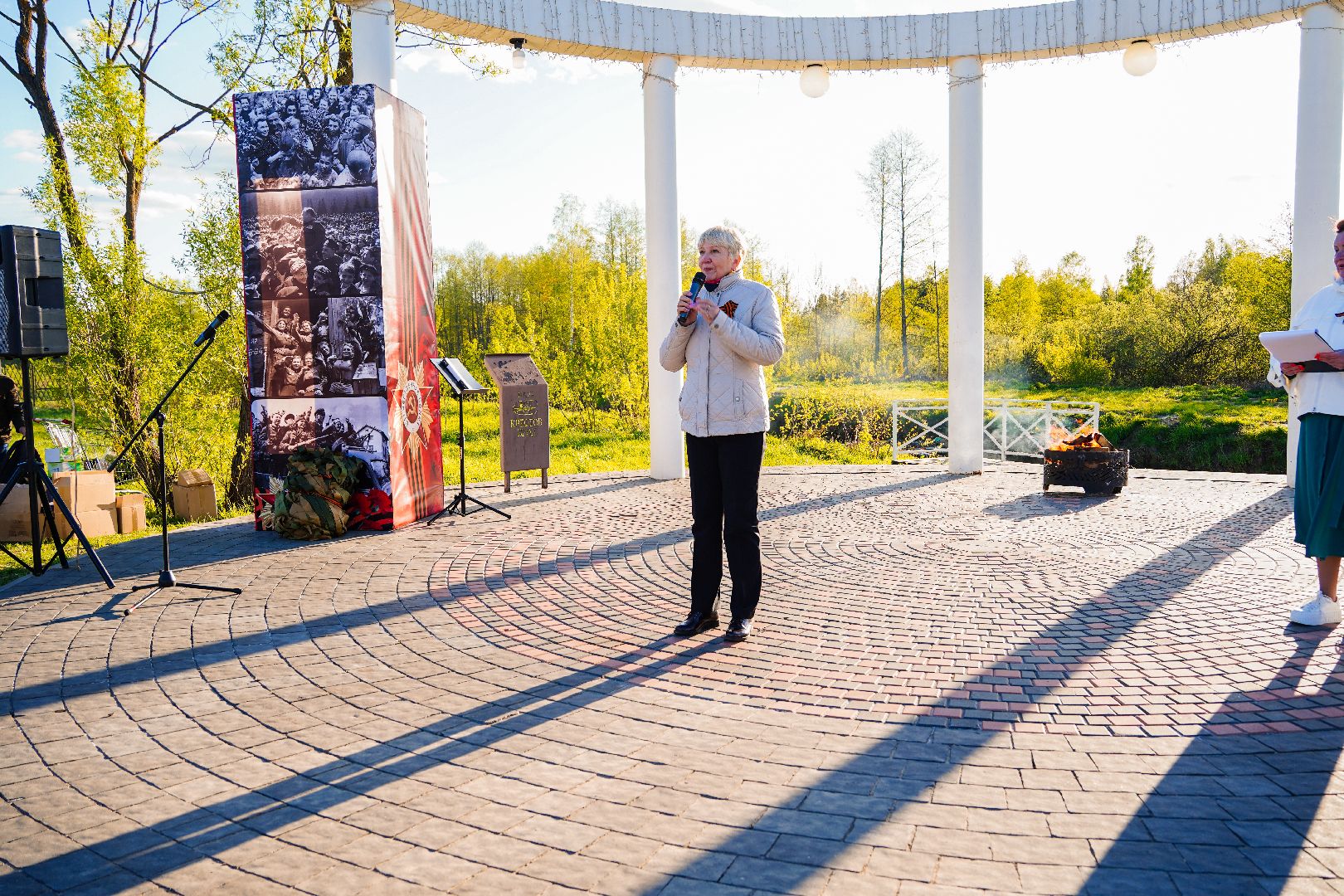 костер победы, день победы, Рошаль, общественная палата, парк, Крестов брод, Эхо войны,Большая Шатура,