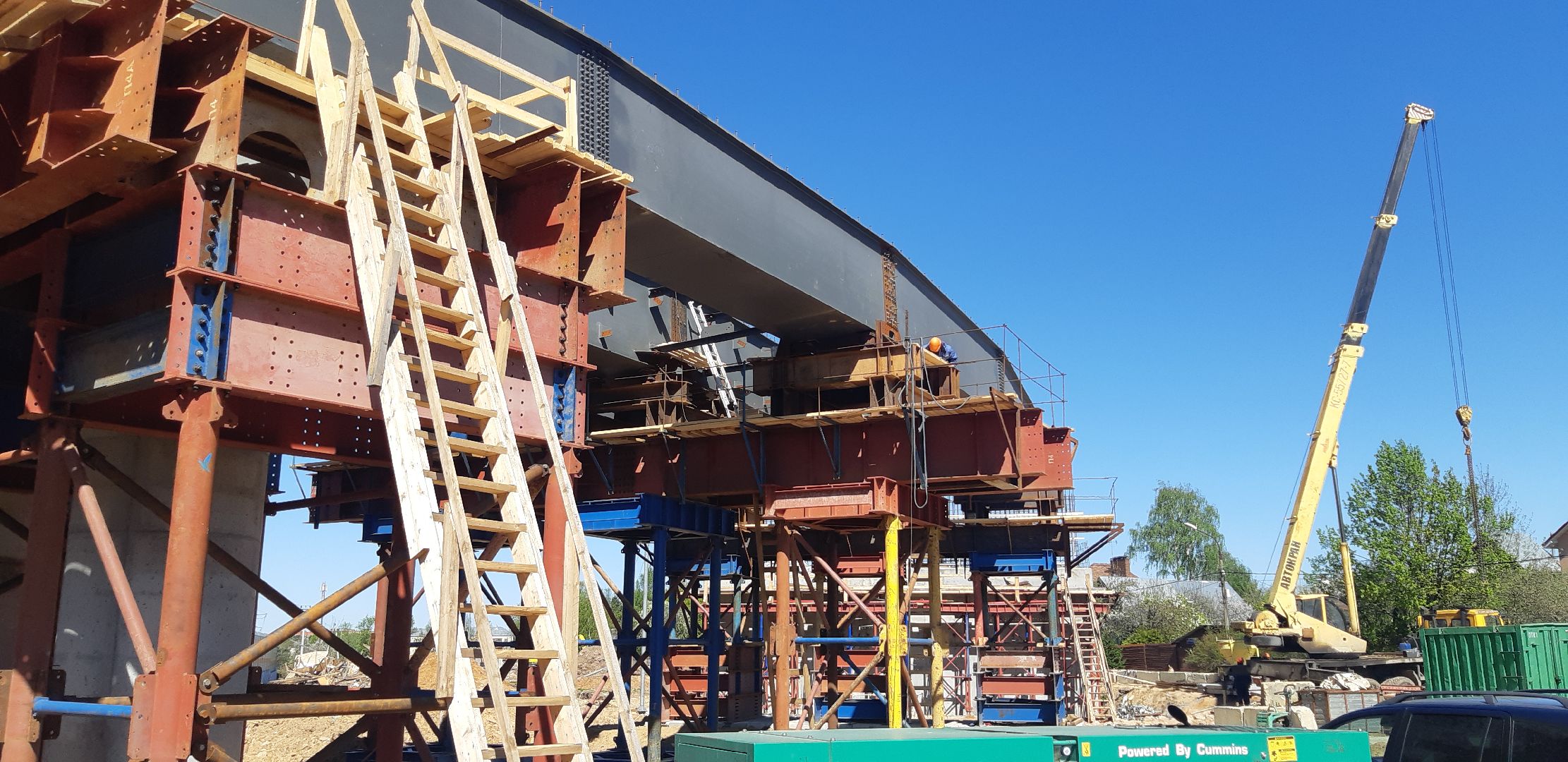 МЦД Опалиха, Красногорск, переезд, двойной путепровод, монтаж автомобильной развязки,