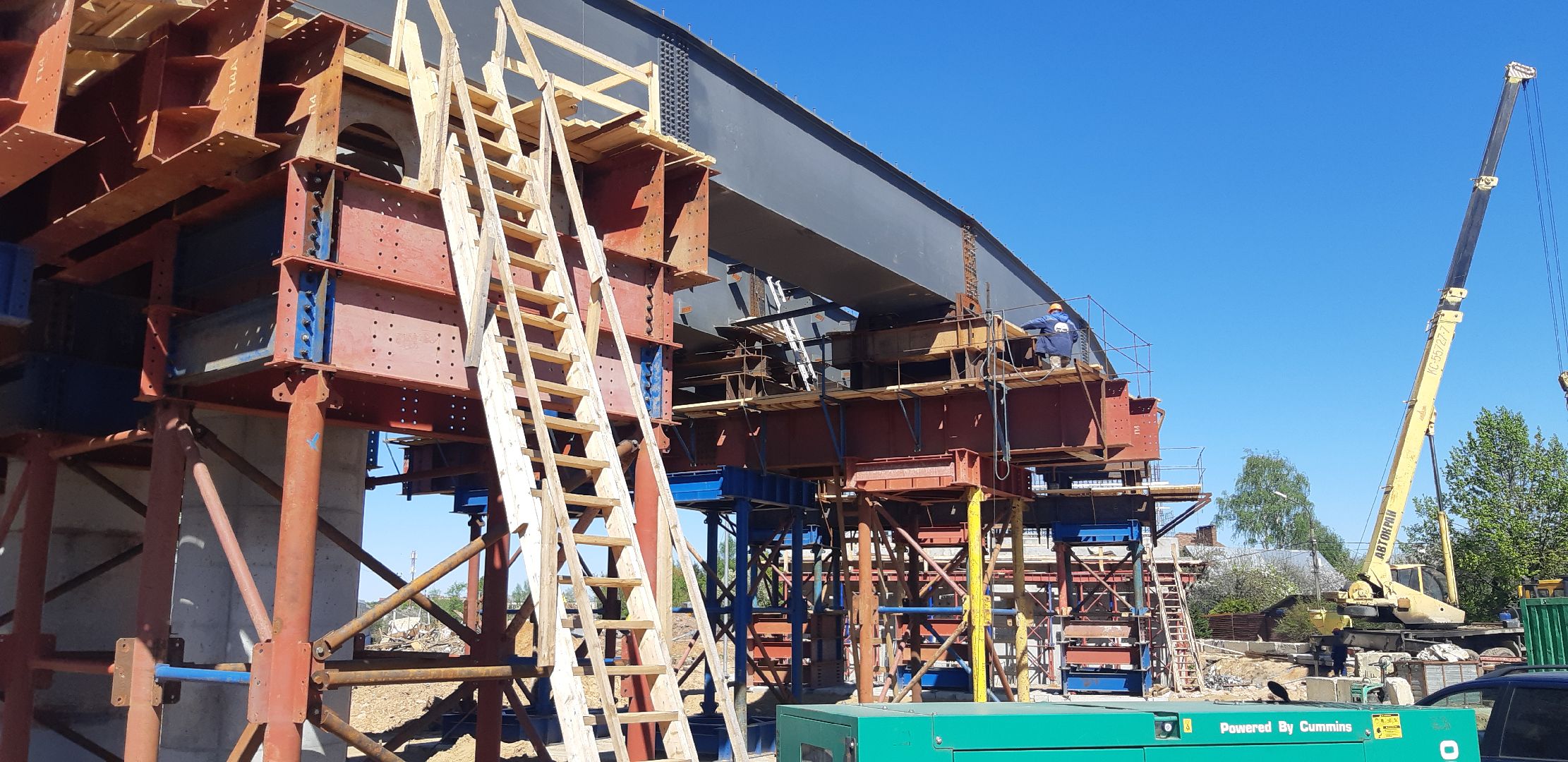 МЦД Опалиха, Красногорск, переезд, двойной путепровод, монтаж автомобильной развязки,