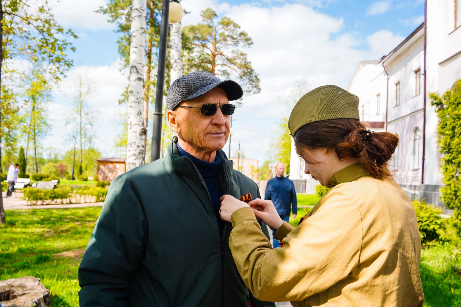 георгиевская лента, День Победы, Рошаль, Большая Шатура, парк Крестов брод,