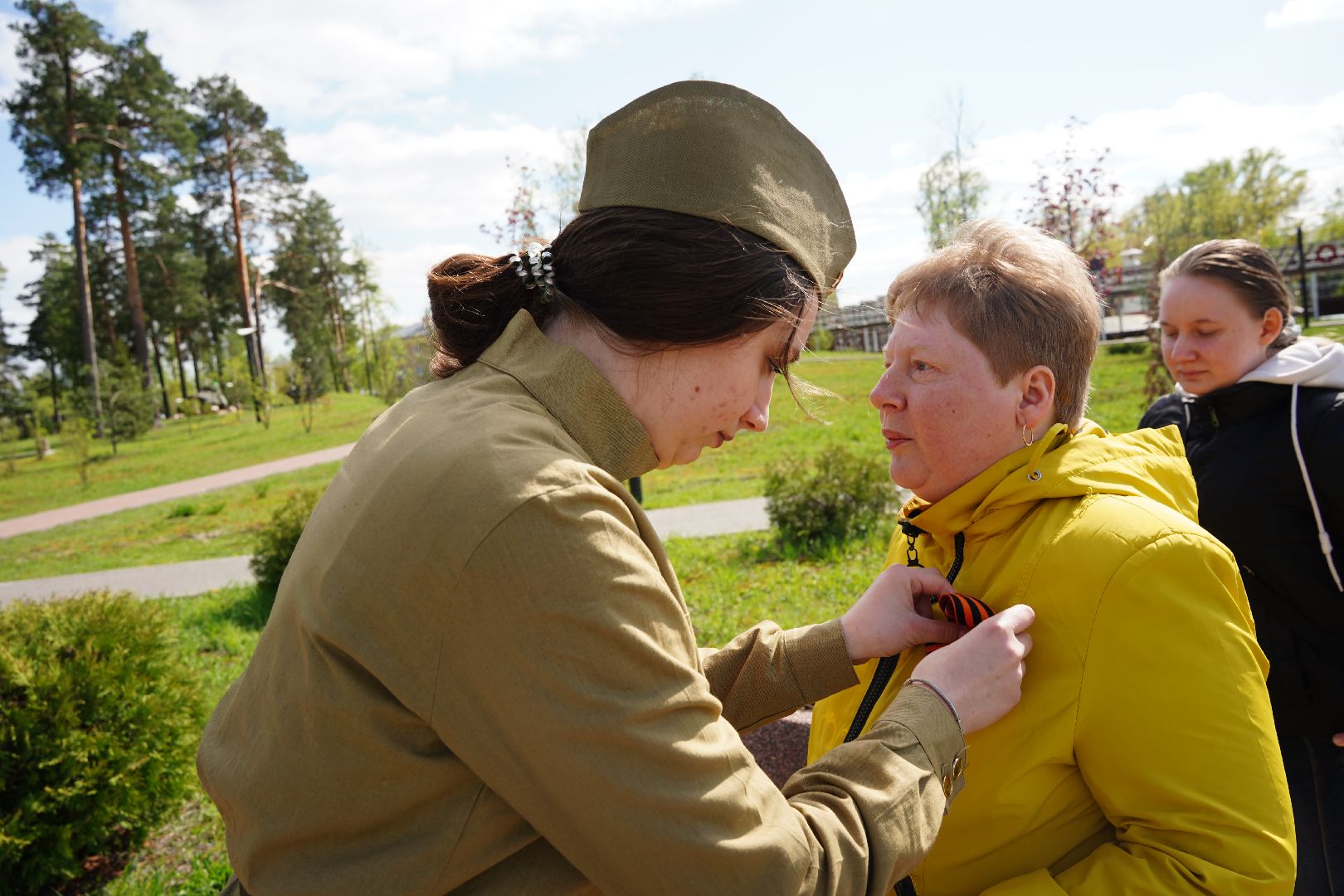 георгиевская лента, День Победы, Рошаль, Большая Шатура, парк Крестов брод,