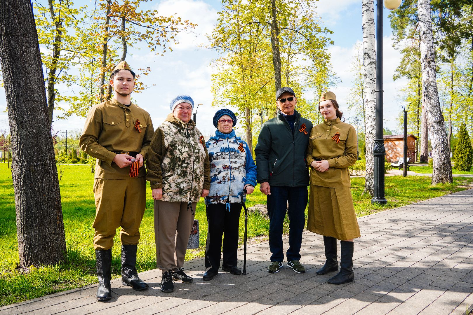 георгиевская лента, День Победы, Рошаль, Большая Шатура, парк Крестов брод,