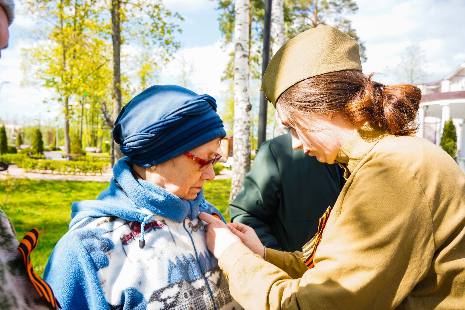 георгиевская лента, День Победы, Рошаль, Большая Шатура, парк Крестов брод,