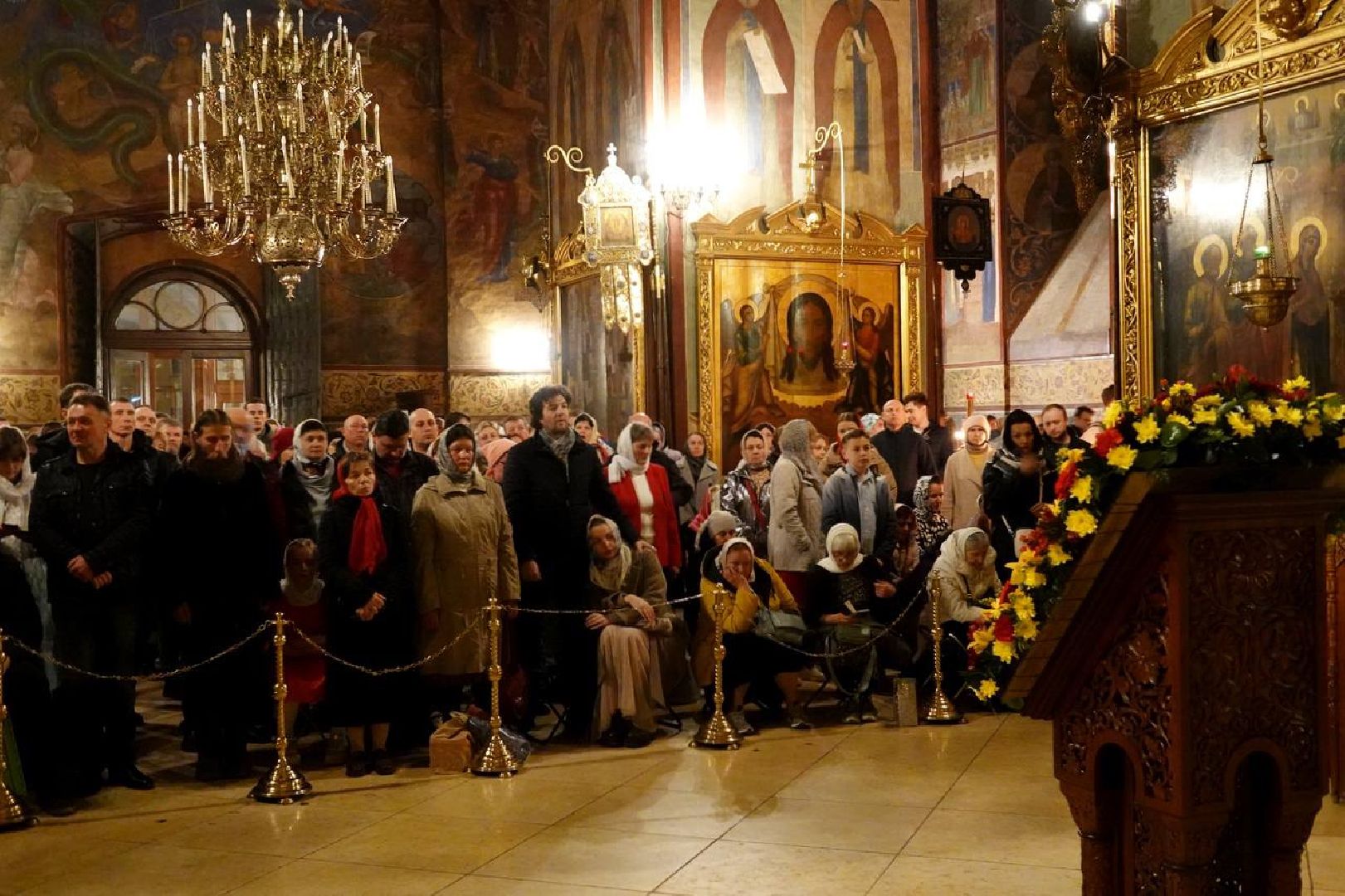 Пасха, Пасхальная служба, Троице-Сергиева Лавра, Успенский собор, Вера, Религия, Христос Воскрес,