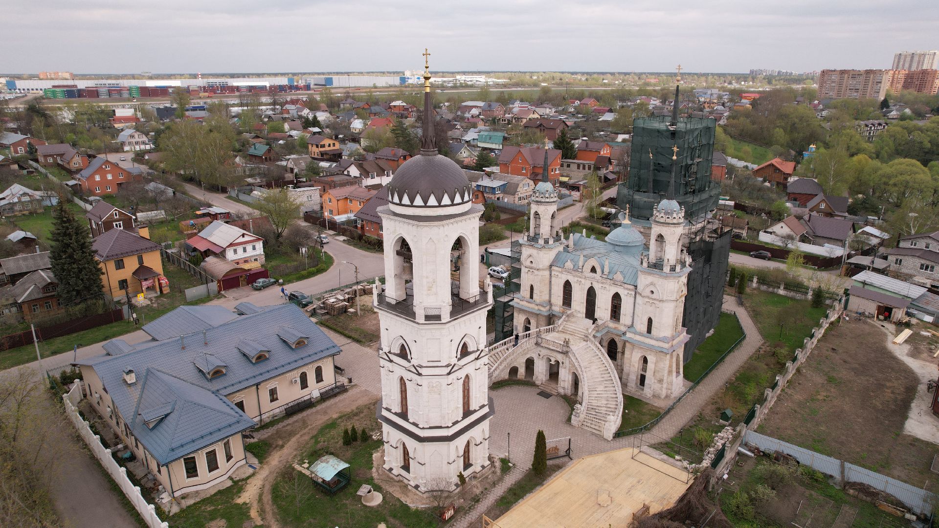 видео с коптера, быково, церковь, туризм,