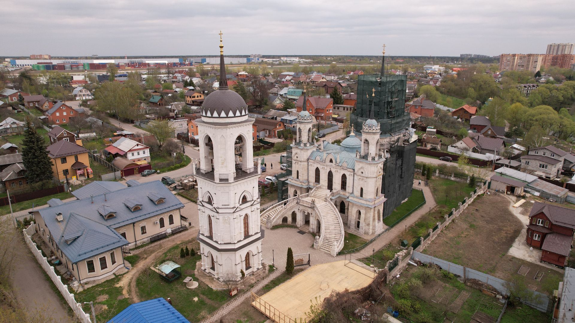 видео с коптера, быково, церковь, туризм,