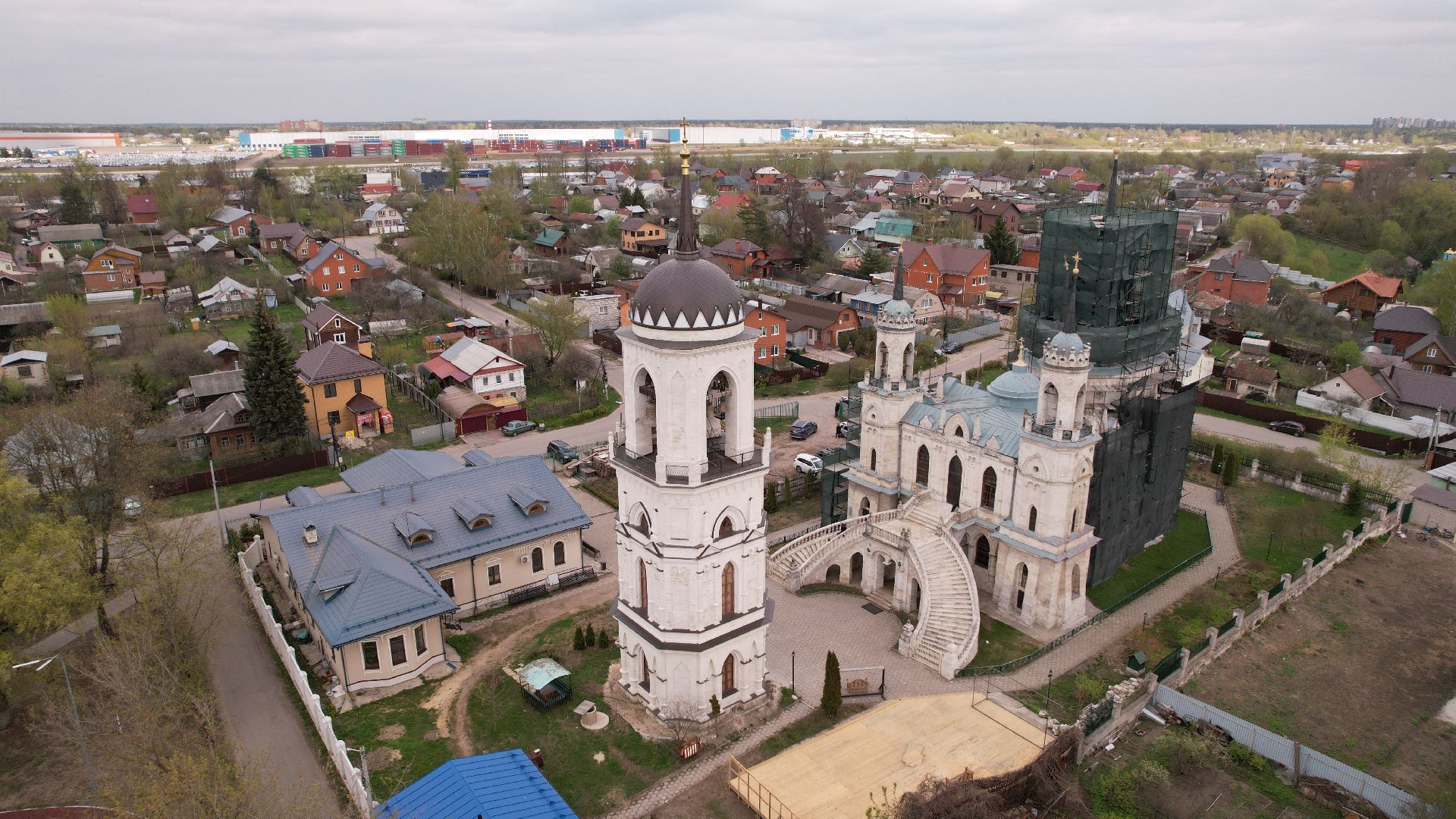 видео с коптера, быково, церковь, туризм,