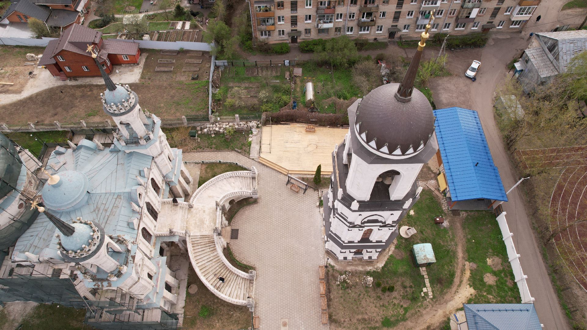 видео с коптера, быково, церковь, туризм,