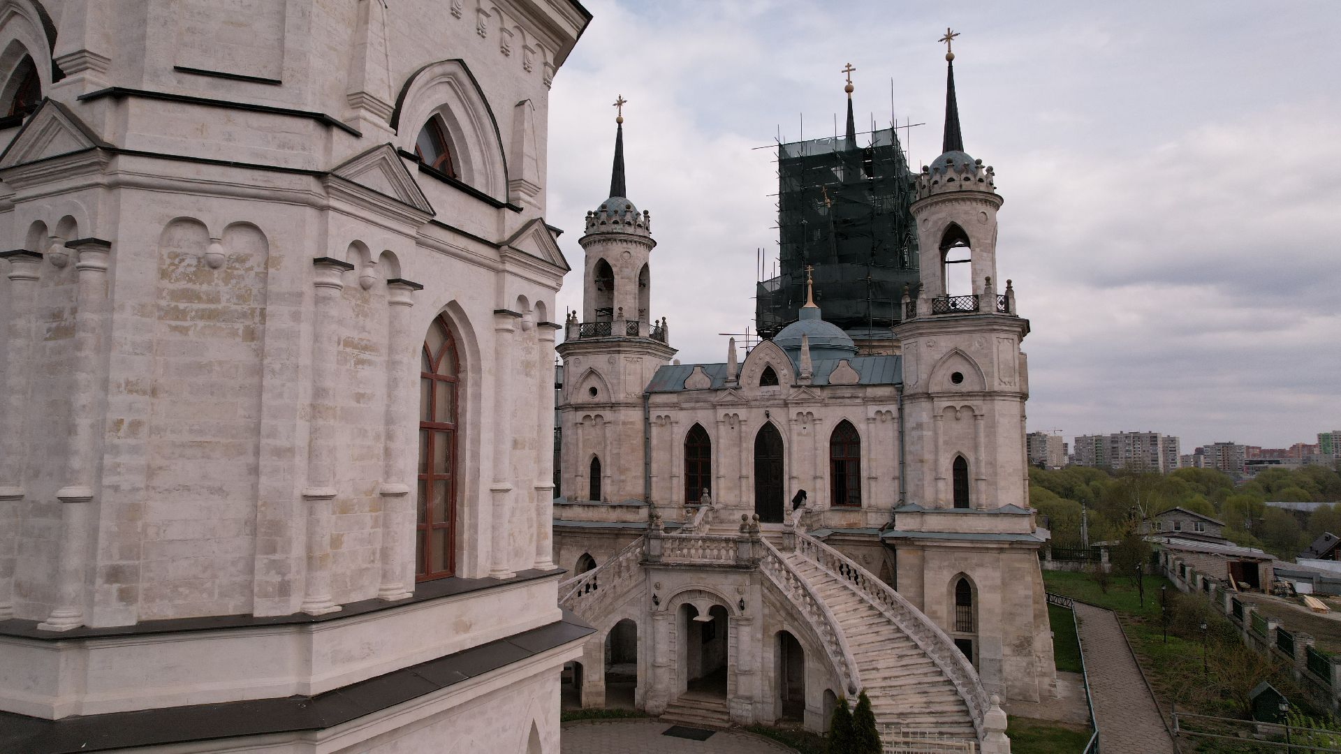 видео с коптера, быково, церковь, туризм,