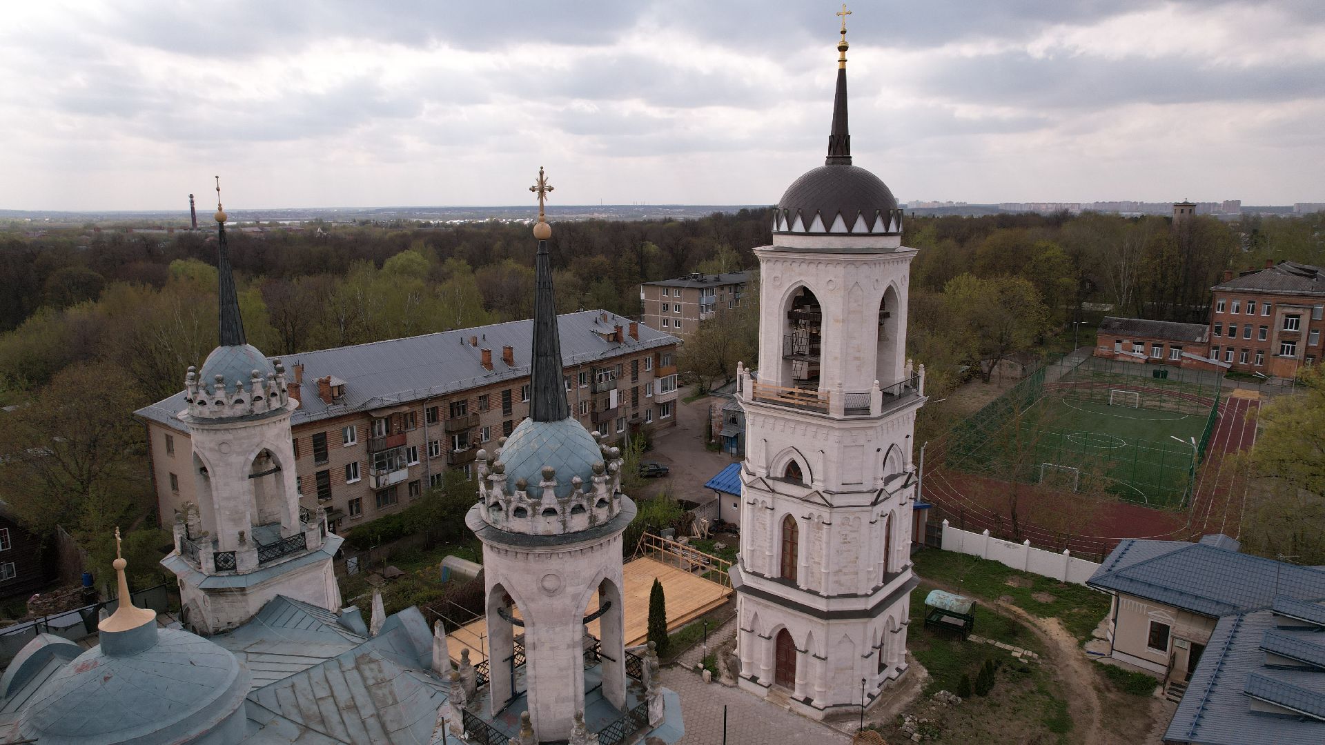 видео с коптера, быково, церковь, туризм,