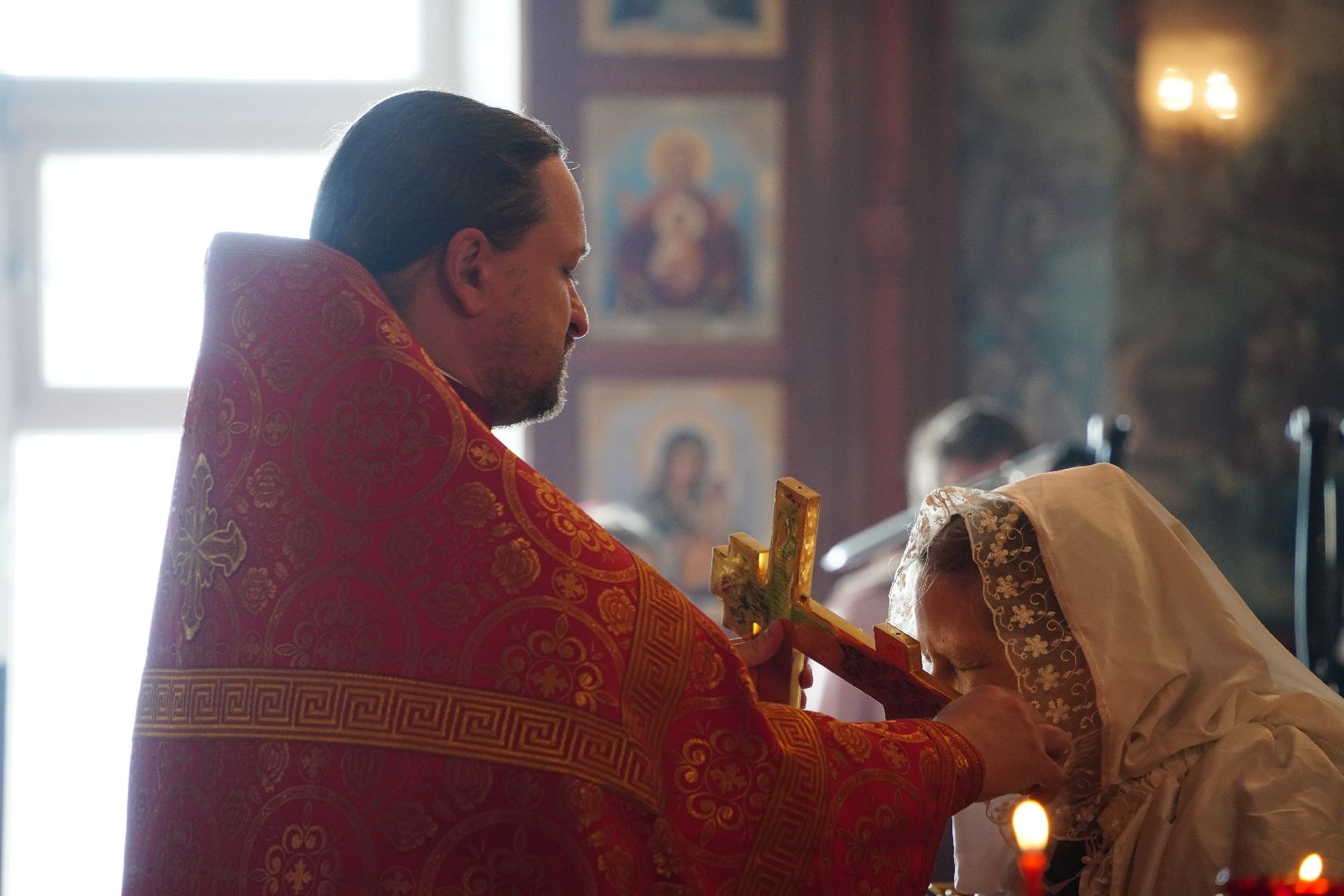 Пасха, богослужение, литургия, Рошаль, скорбященский храм,