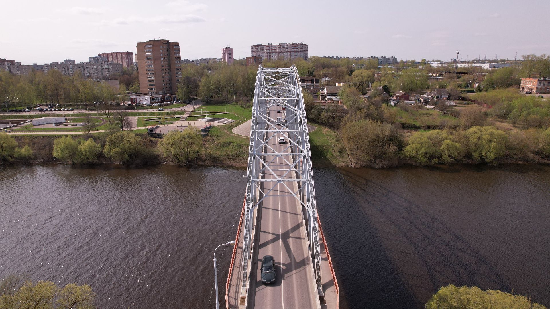 Воскресенск, видео с коптера, парк,