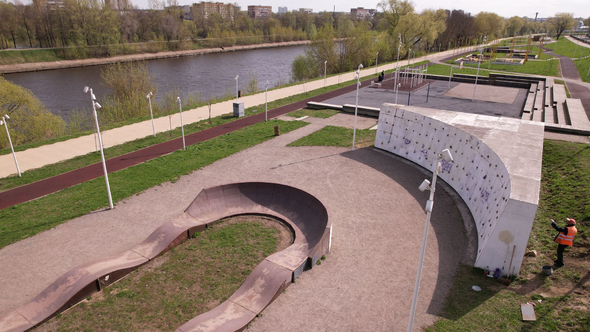 Воскресенск, видео с коптера, парк,