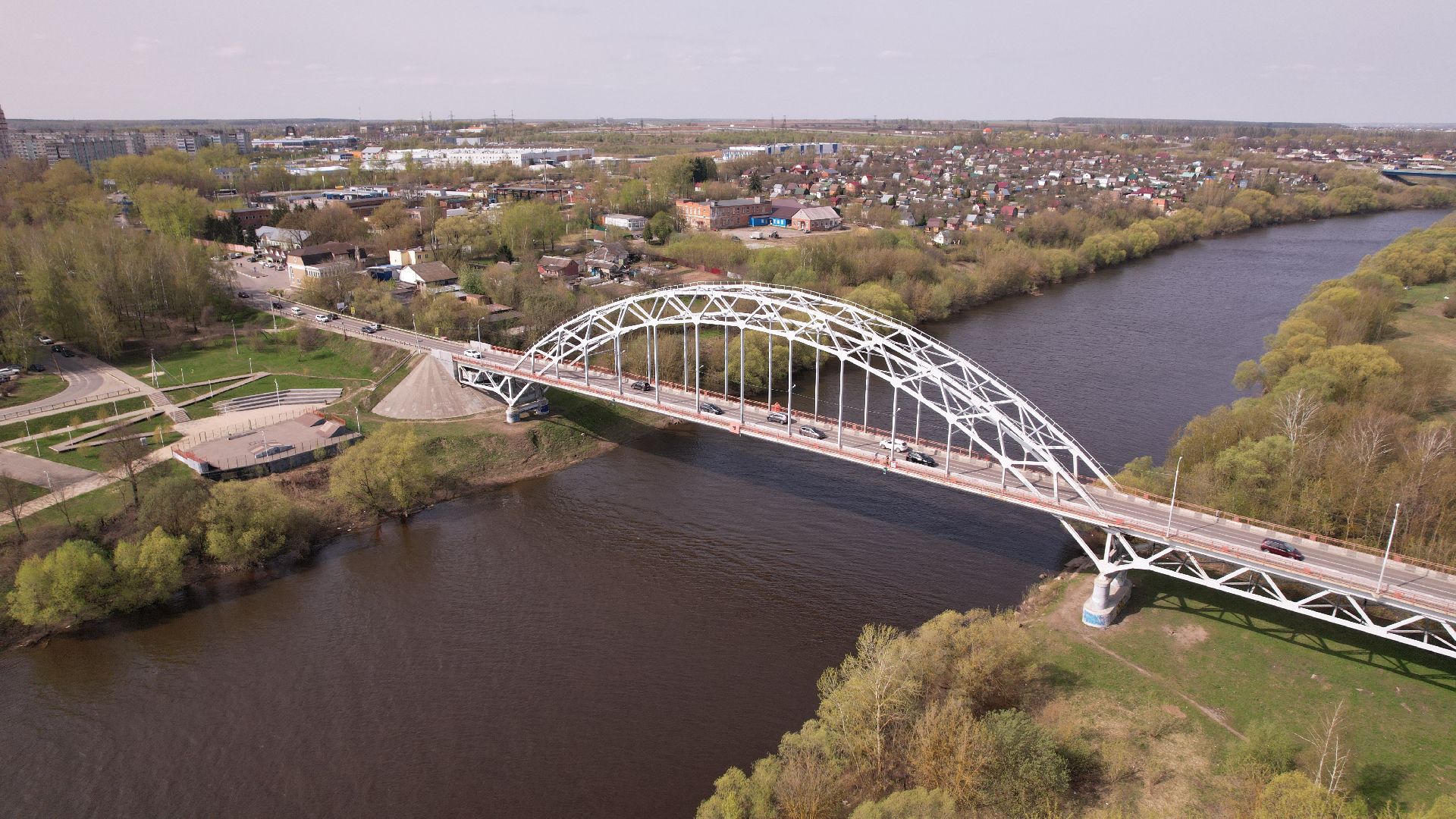 Воскресенск, видео с коптера, парк,