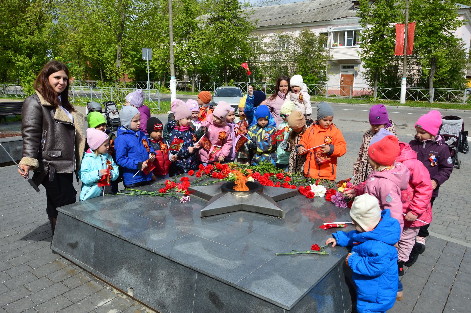 шатура, вечный огонь, вов, возложение цветов,