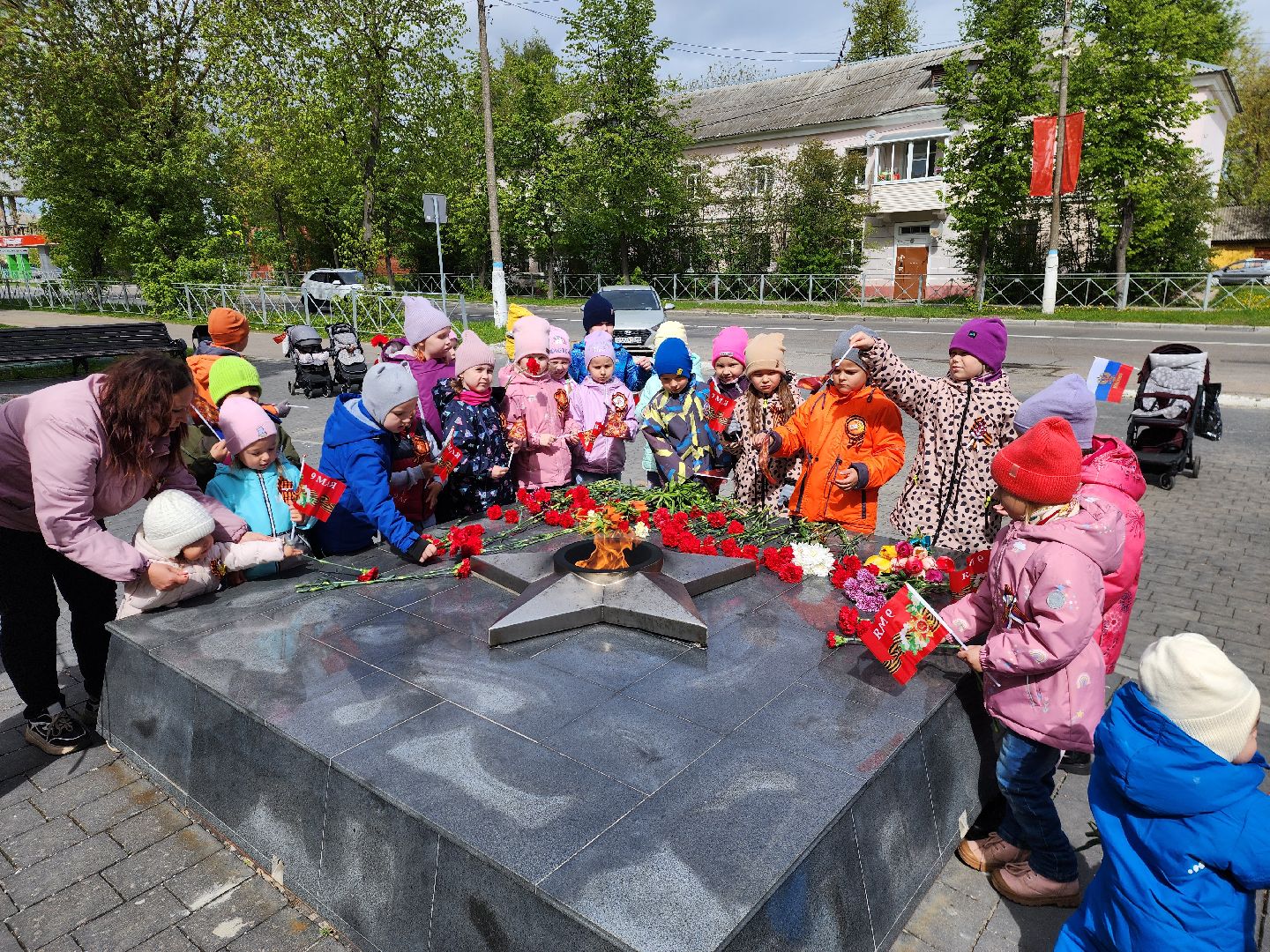 шатура, вечный огонь, вов, возложение цветов,