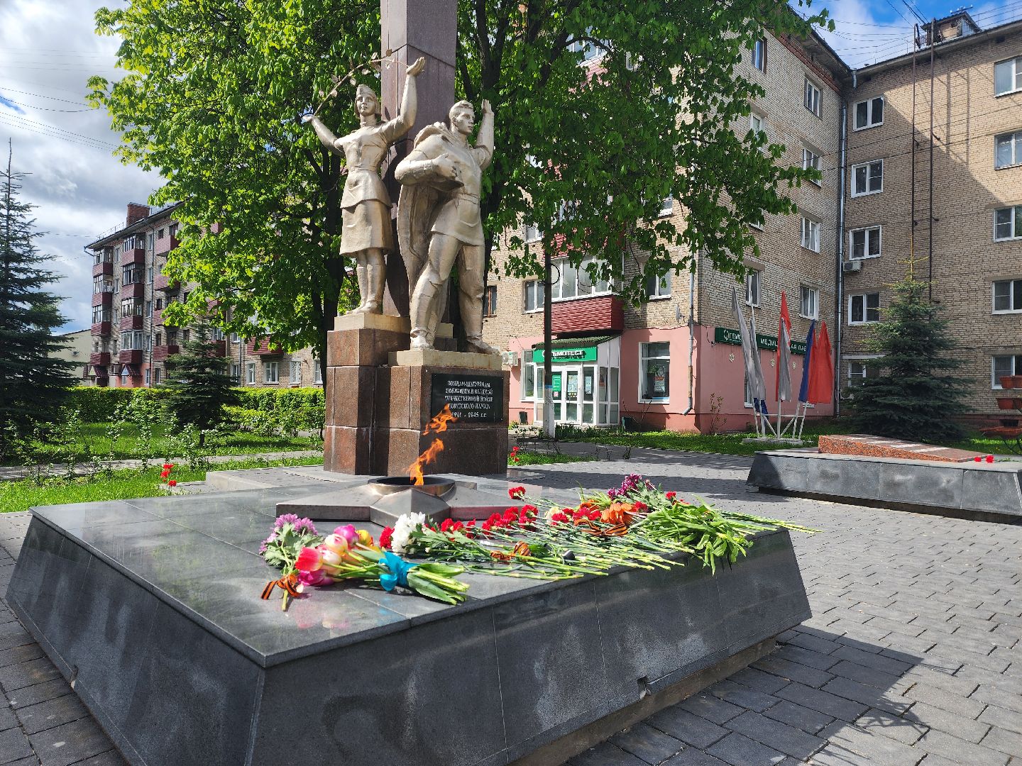 шатура, вечный огонь, вов, возложение цветов,