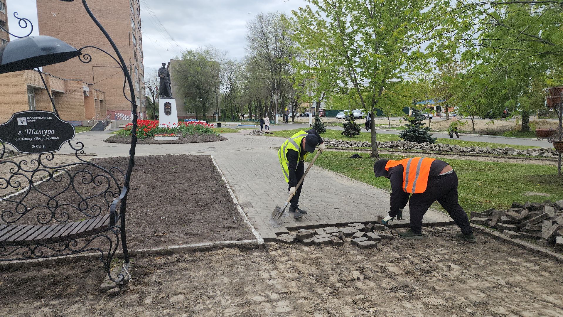 И И Борзов, шатура, ремонт памятника, ремонт памятника вов, маршал Борзов,