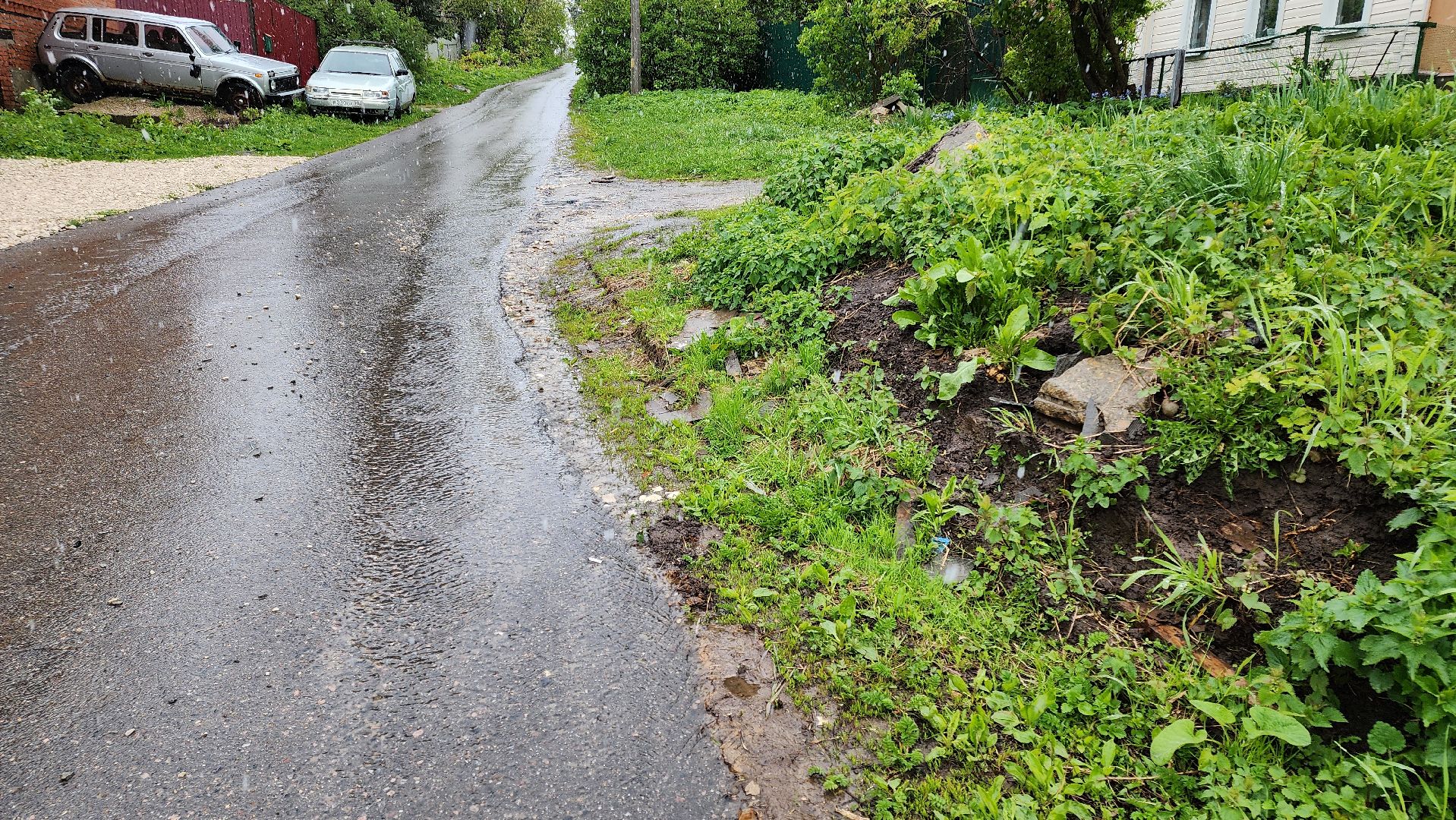 кашира, выездная администрация, ремонт дороги, водоотведение, застой воды, провал почвы, грунтовые воды,