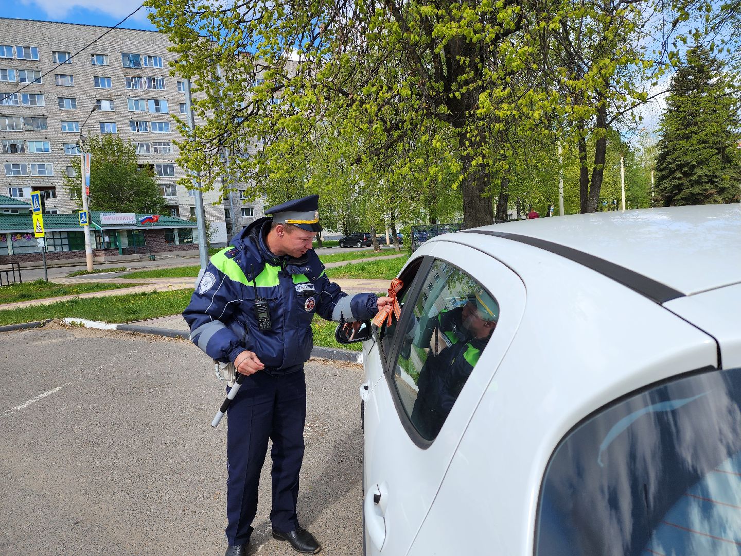 Госавтоинспекция, Дубна, георгиевская лента, День Победы,