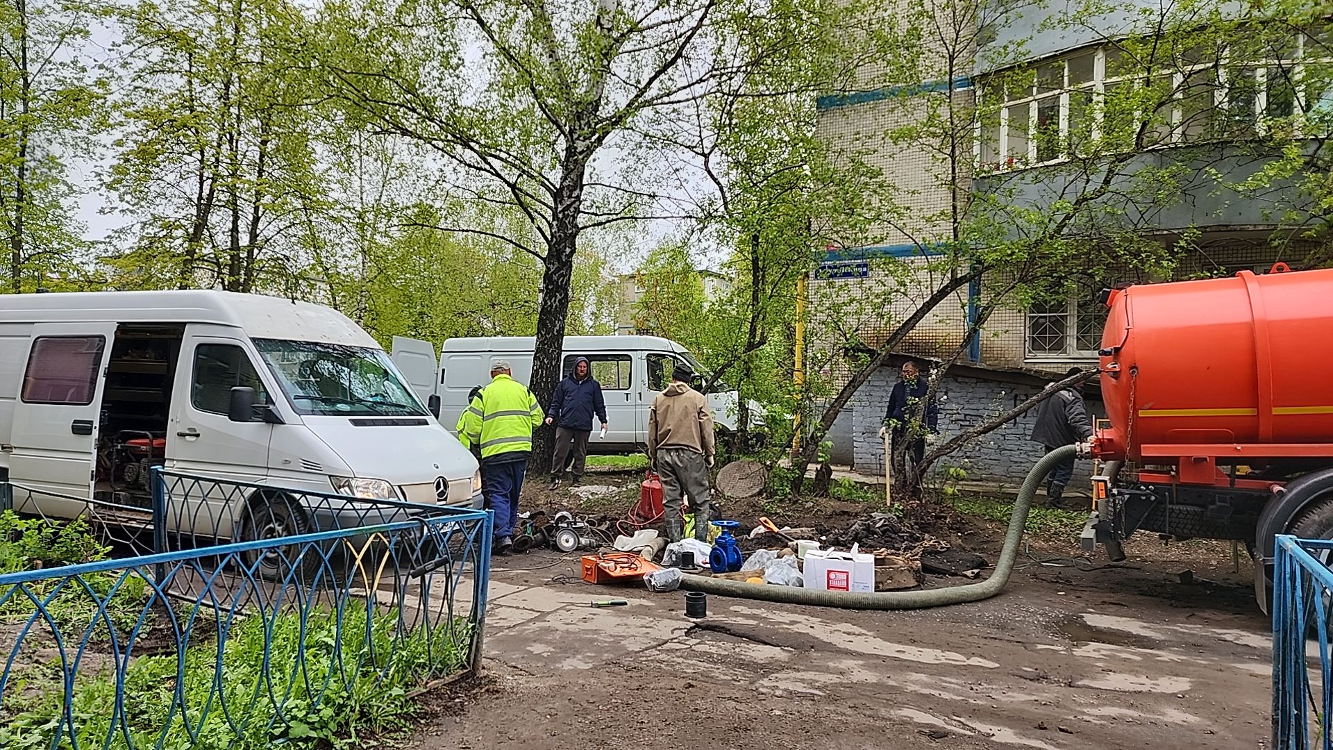 Водоканал, Замена трубопровода, лобня,