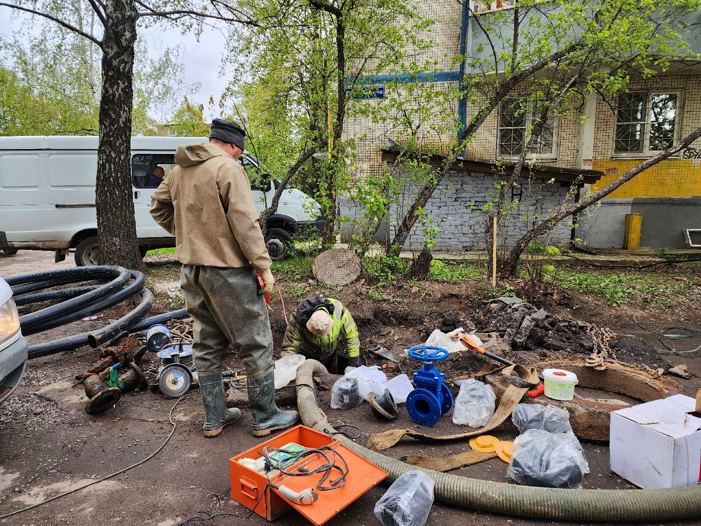 Водоканал, Замена трубопровода, лобня,