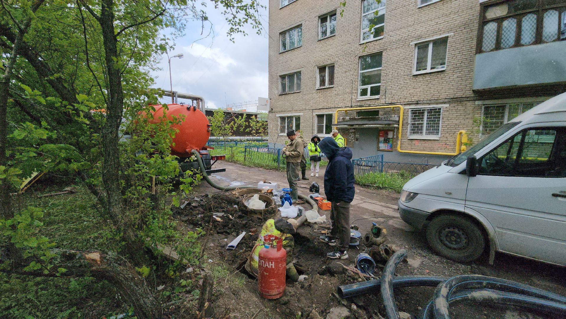 Водоканал, Замена трубопровода, лобня,