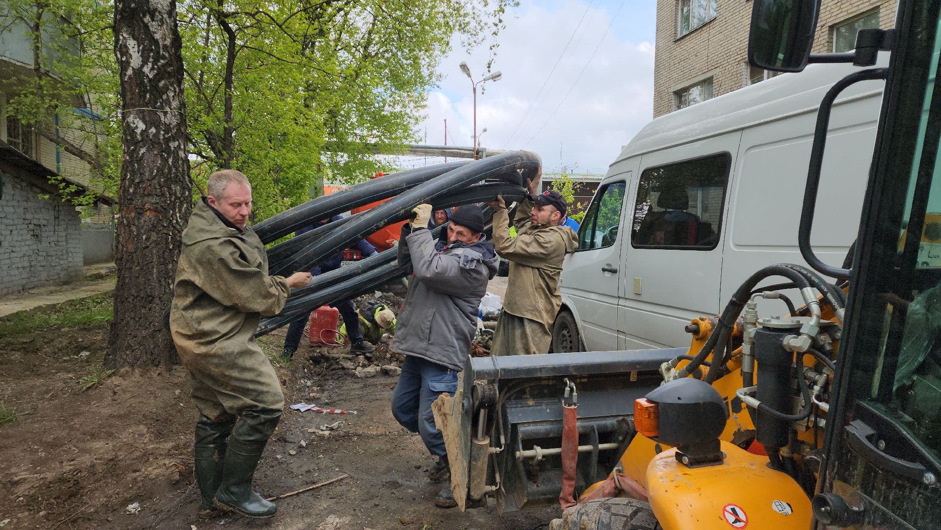 Водоканал, Замена трубопровода, лобня,