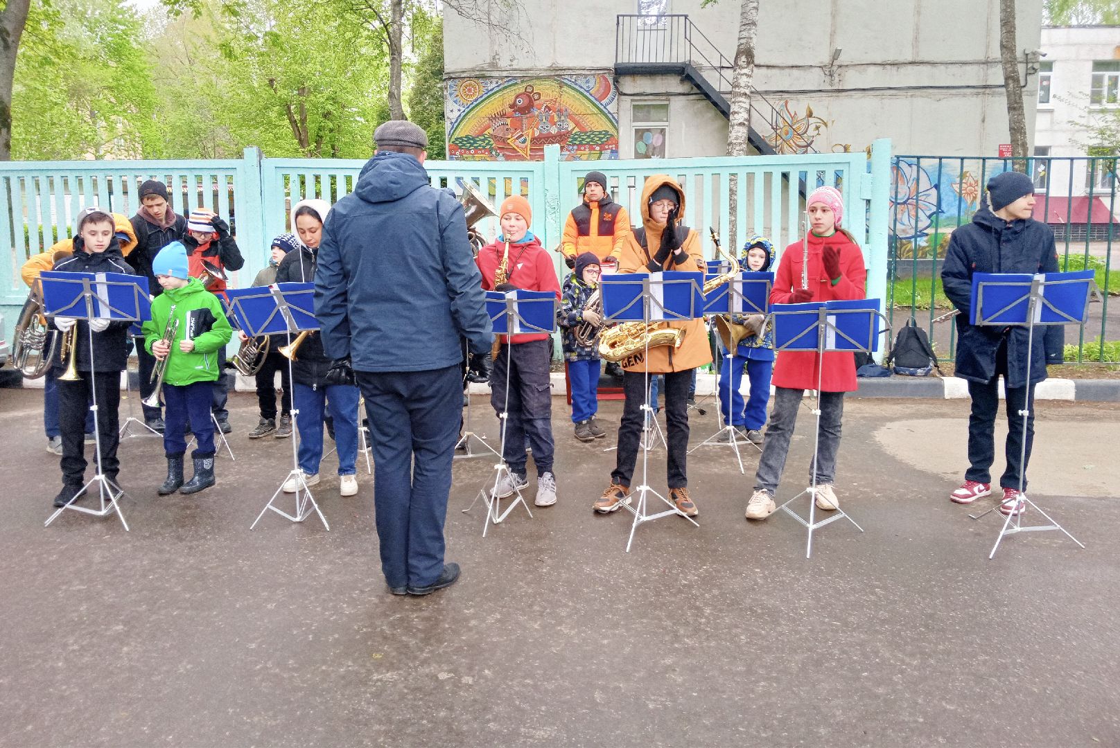 Балашиха, Подмосковье, День Победы, ветераны вов, детский духовой оркестр,