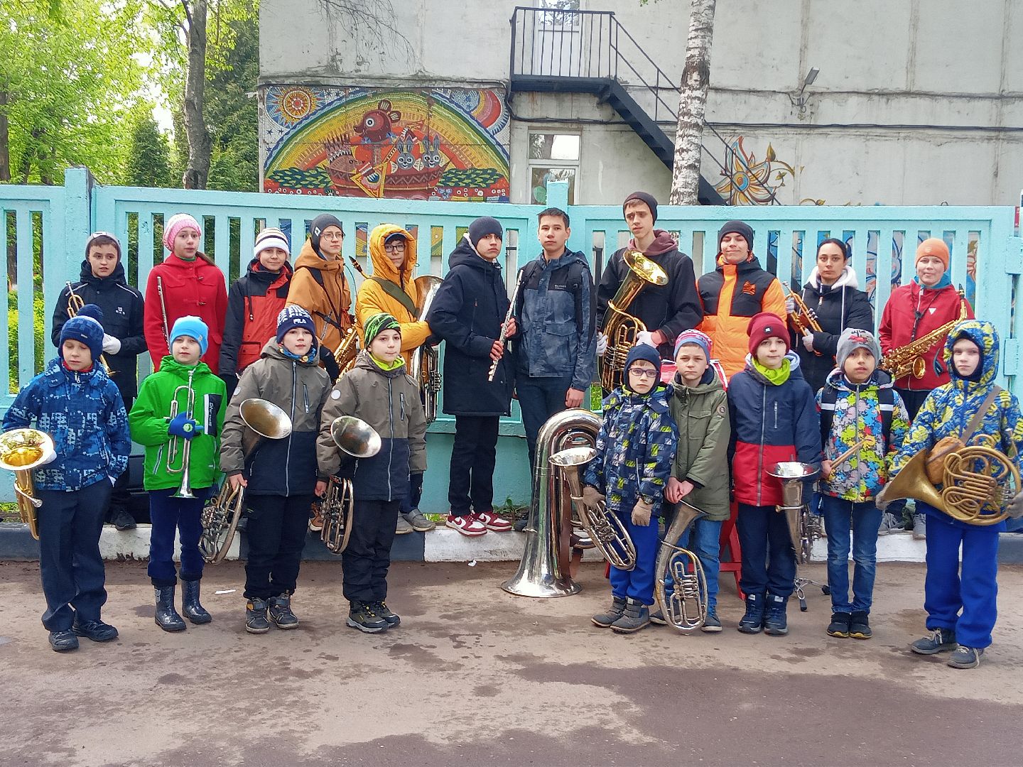 Балашиха, Подмосковье, День Победы, ветераны вов, детский духовой оркестр,