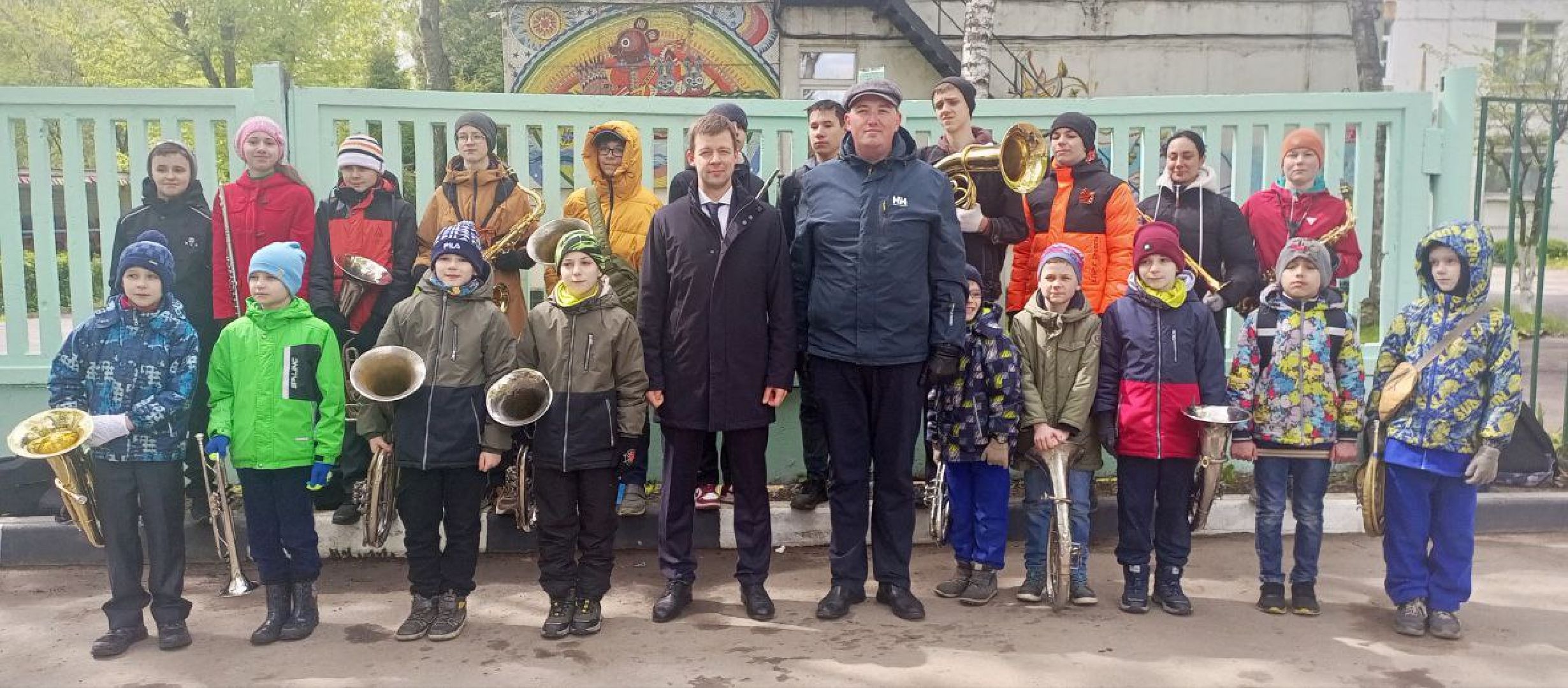 Балашиха, Подмосковье, День Победы, ветераны вов, детский духовой оркестр,