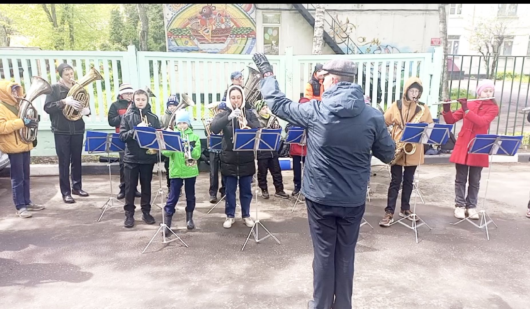Балашиха, Подмосковье, День Победы, ветераны вов, детский духовой оркестр,