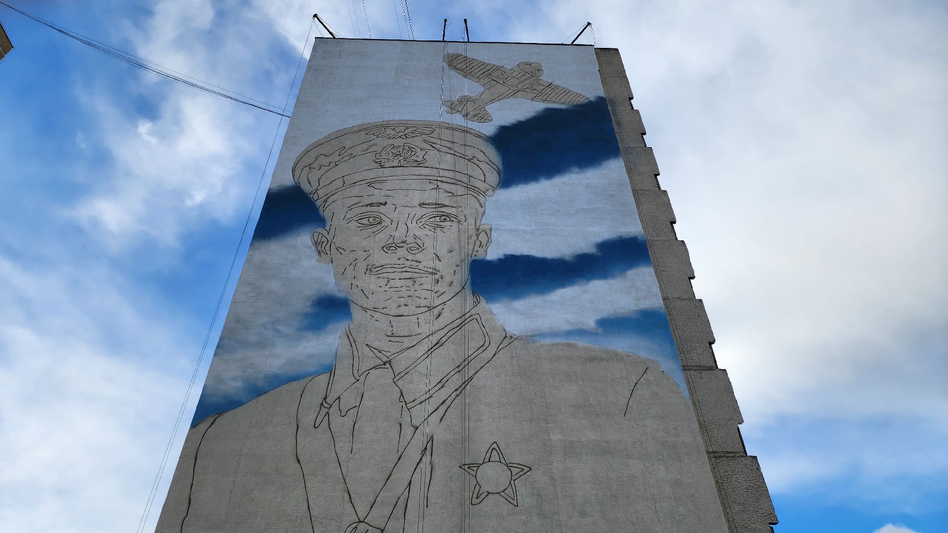 Подольск, Мурал, Художник, Виктор Талалихин,