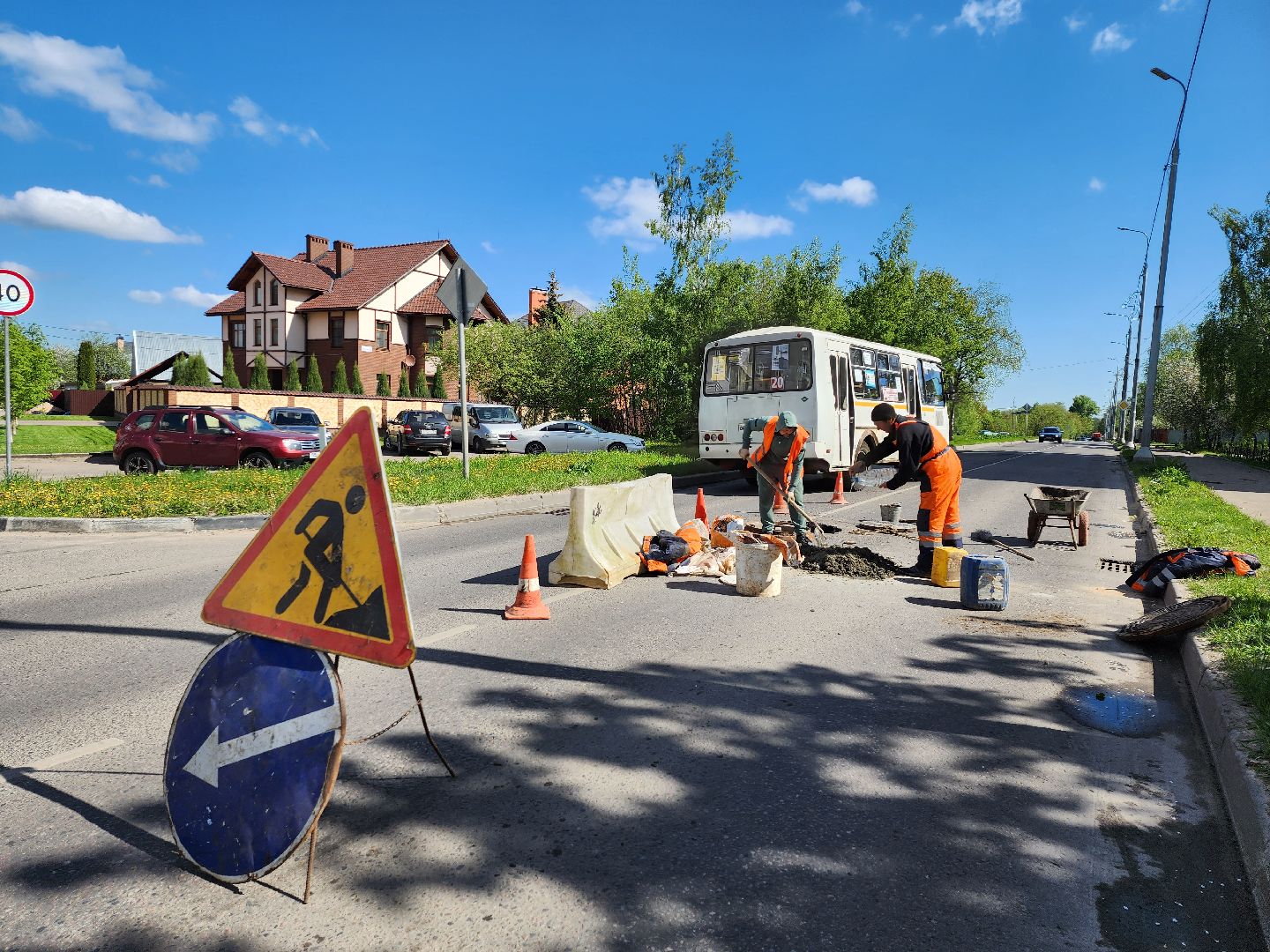 серпухов, подмосковье, ремонт дороги, ремонт,