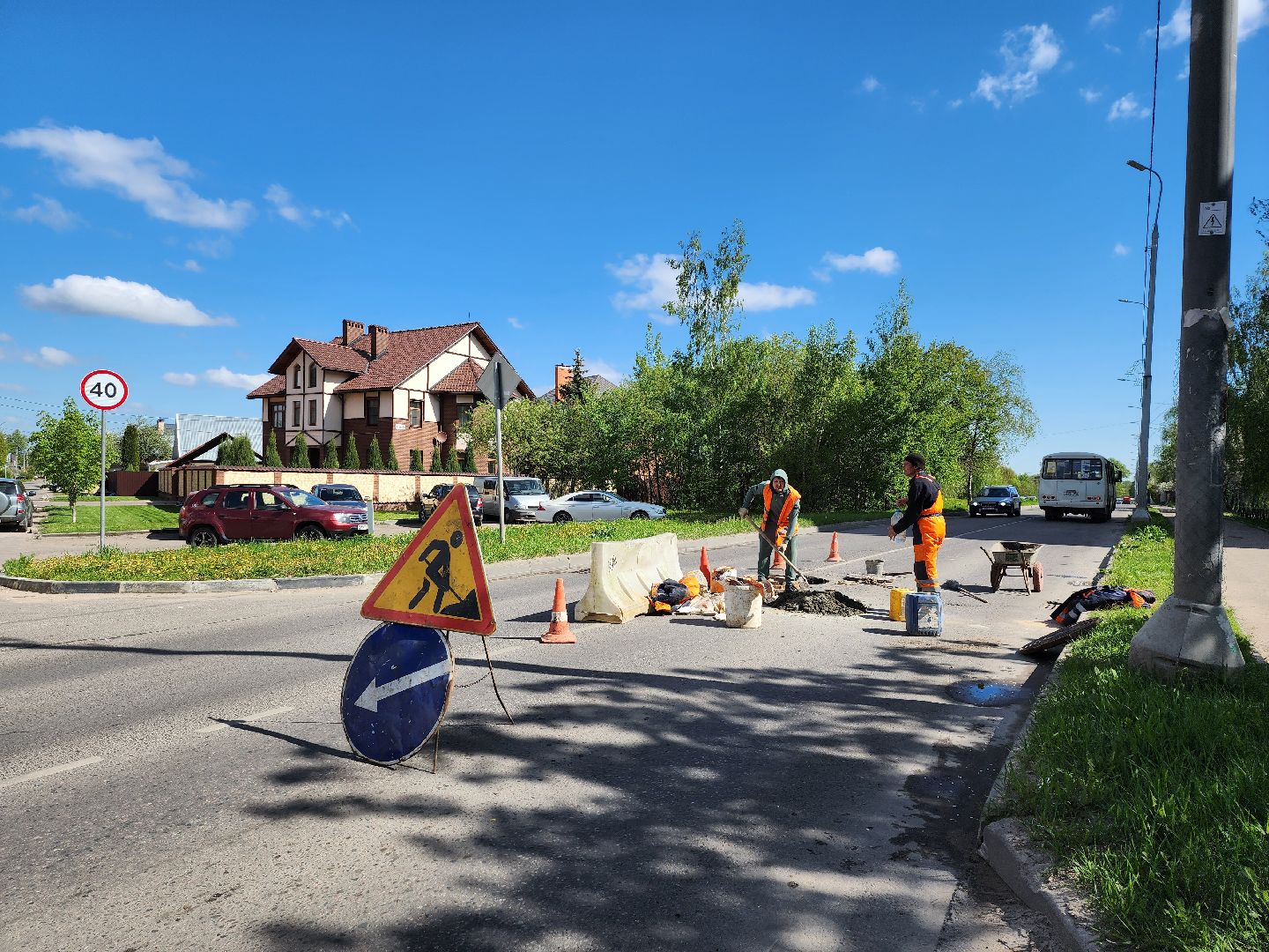 серпухов, подмосковье, ремонт дороги, ремонт,