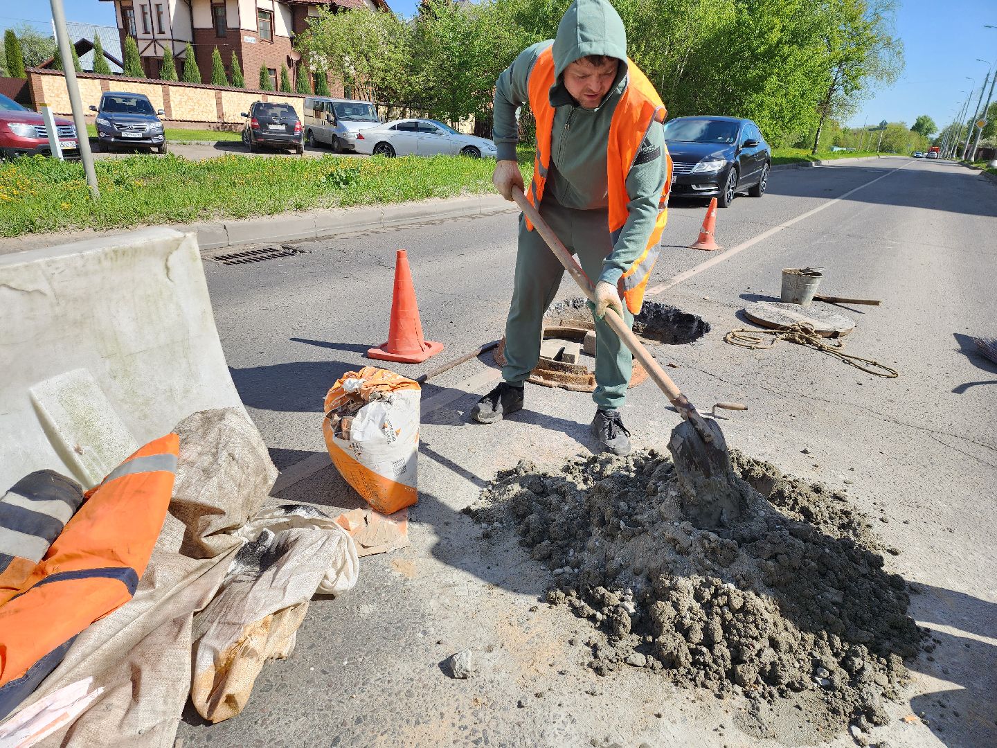 серпухов, подмосковье, ремонт дороги, ремонт,