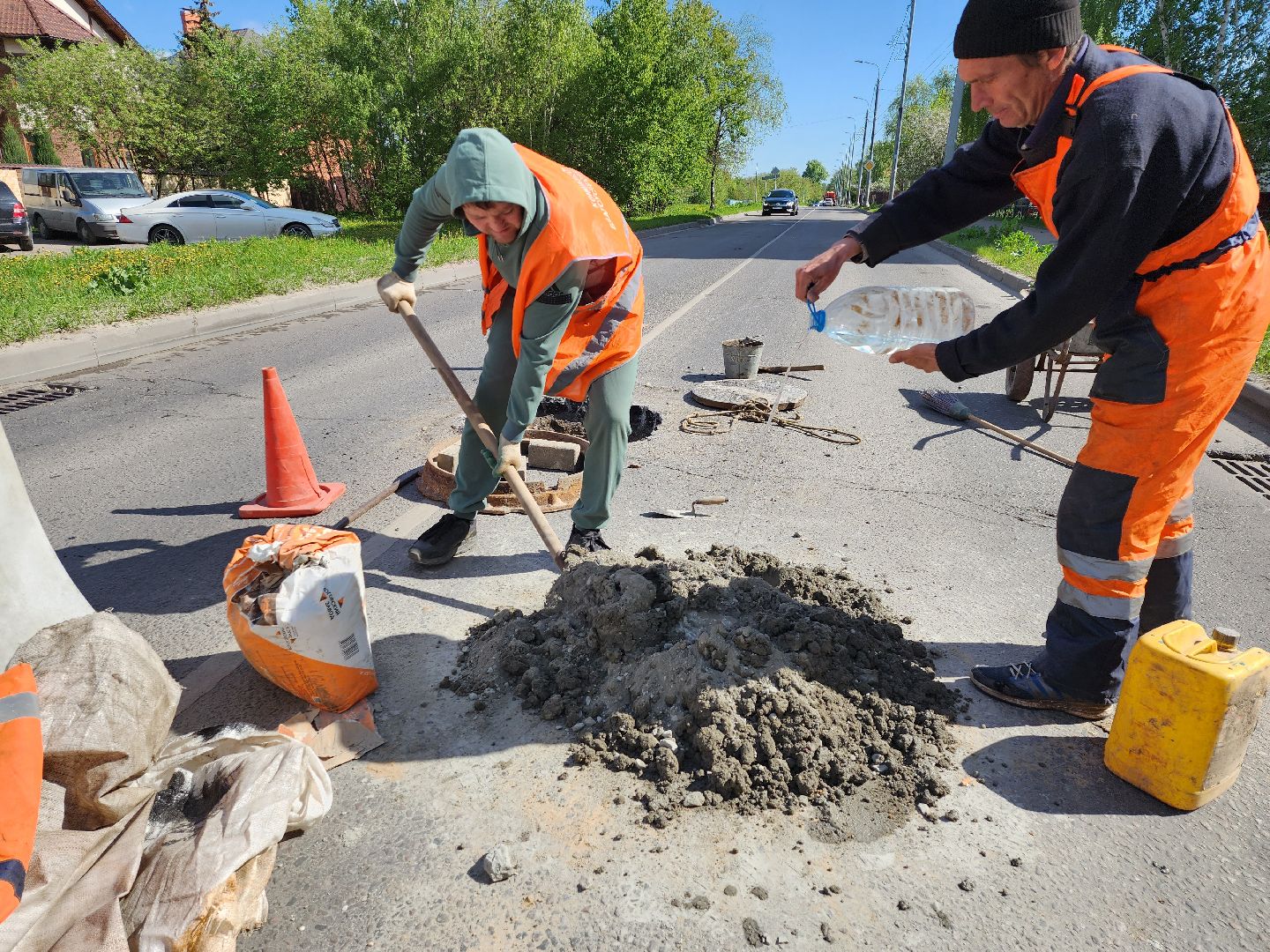 серпухов, подмосковье, ремонт дороги, ремонт,