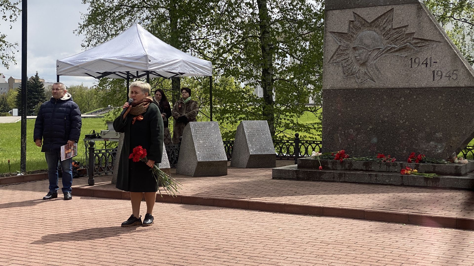 день победы, митинг памяти, возложение цветов, вов, горки ленинские,