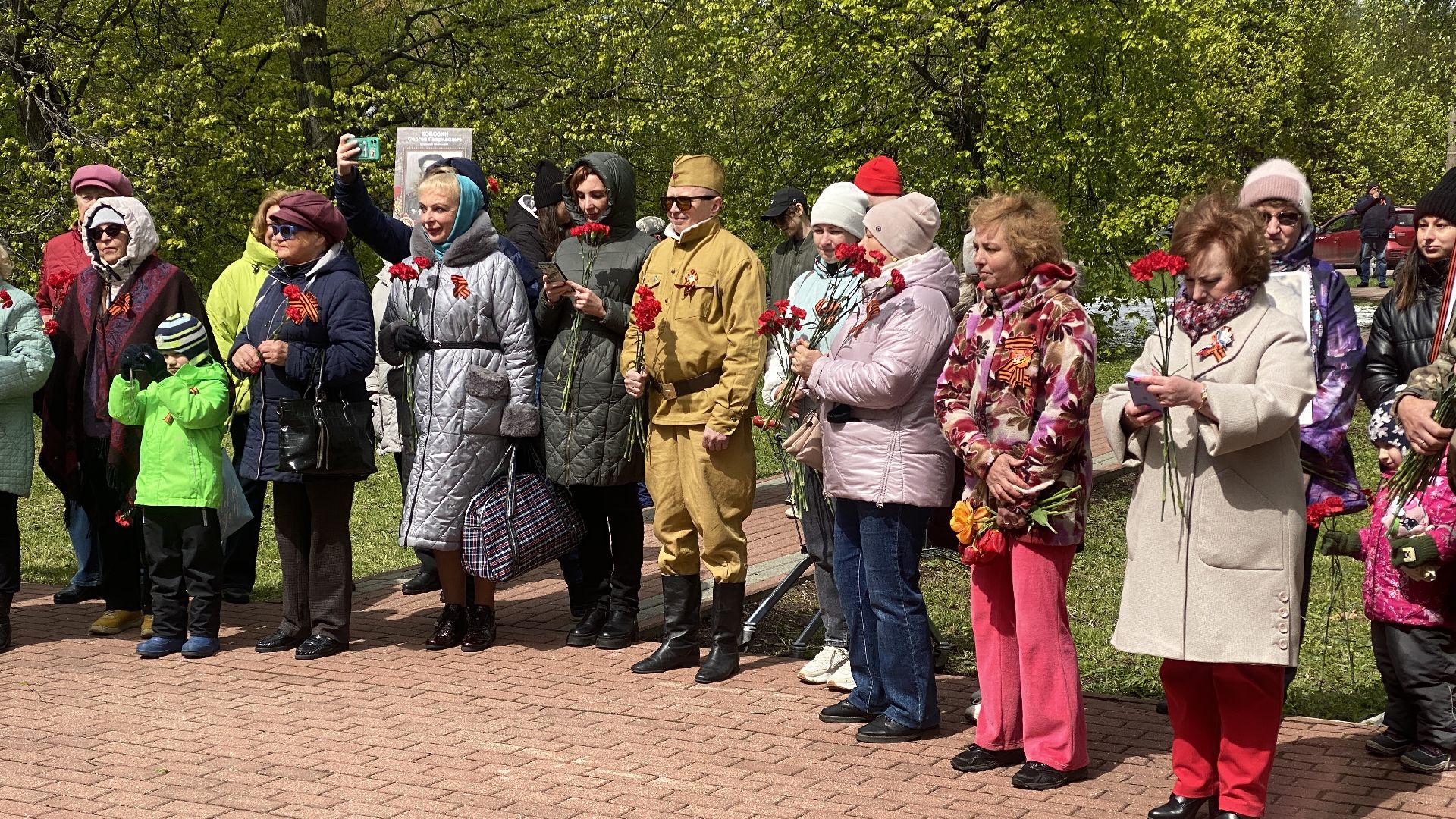 день победы, митинг памяти, возложение цветов, вов, горки ленинские,