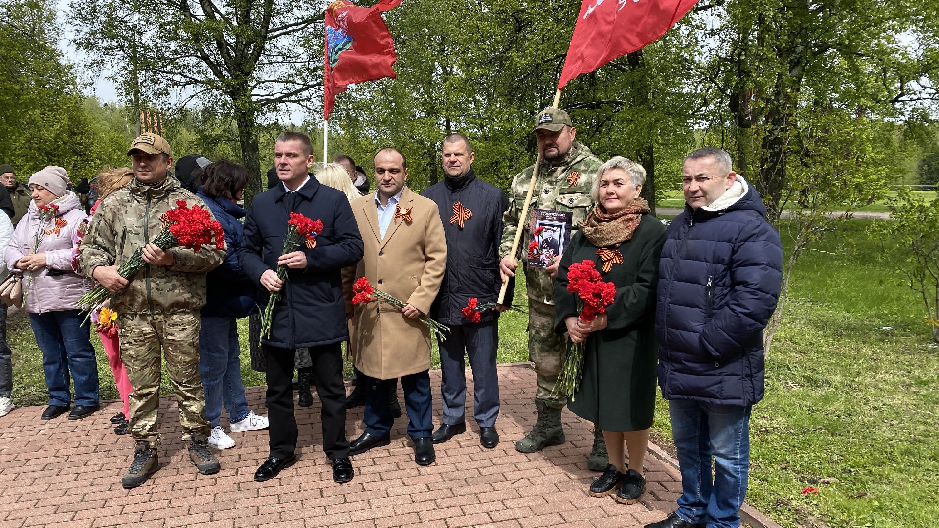 день победы, митинг памяти, возложение цветов, вов, горки ленинские,