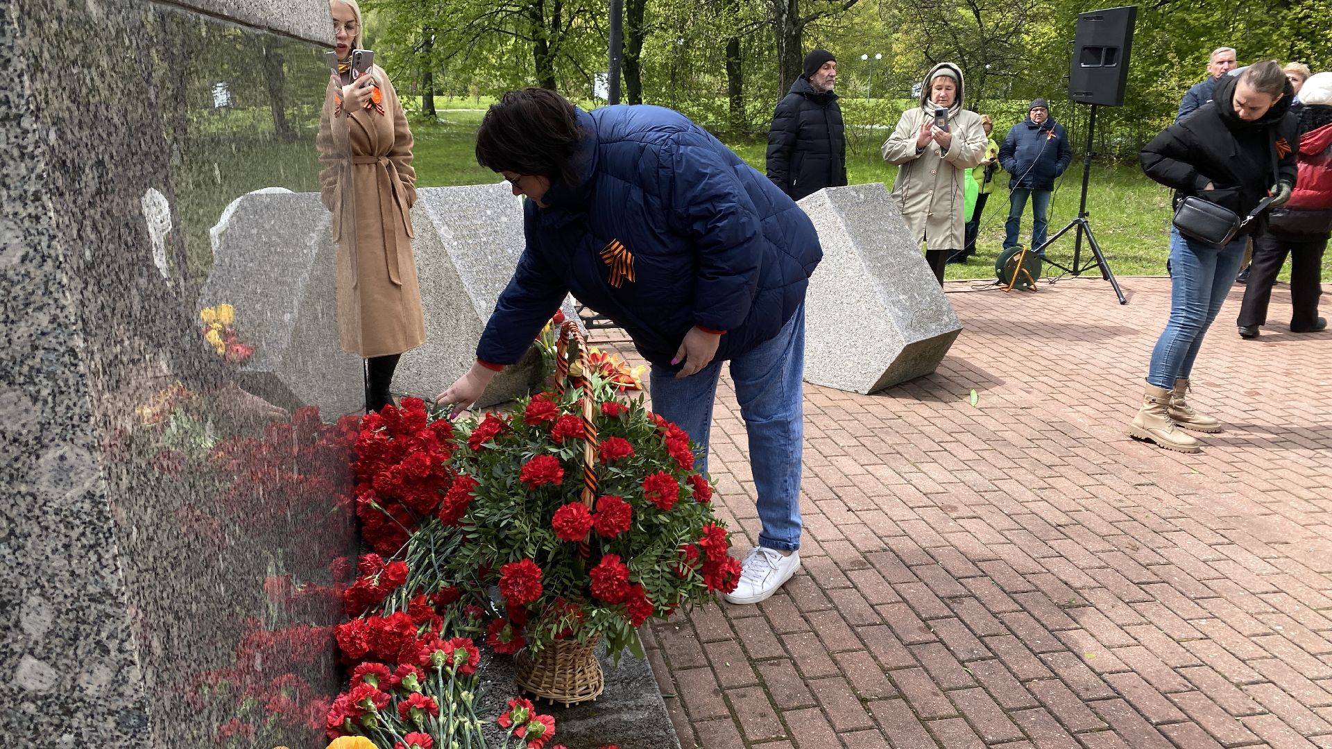день победы, митинг памяти, возложение цветов, вов, горки ленинские,